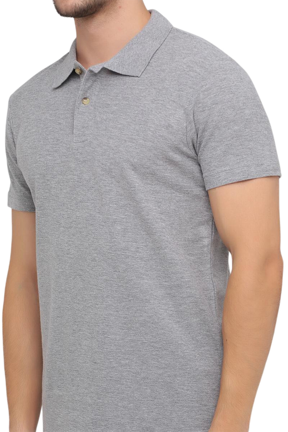 Поло чоловіче бавовняне Stedman ST3000-GYH L сірий меланжфото