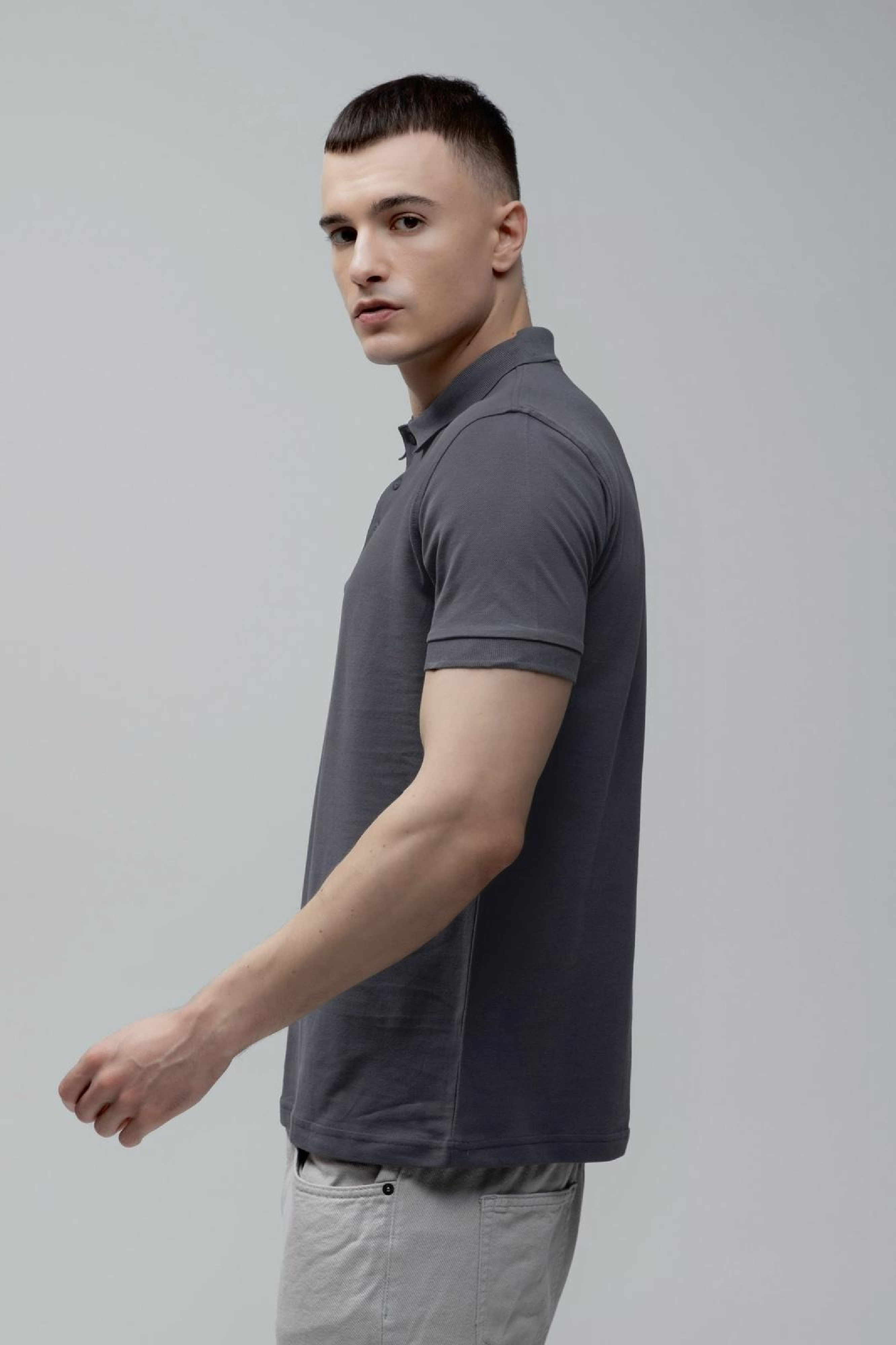 Поло чоловіче бавовняне Stedman ST9060-SLG S темно-сірефото3