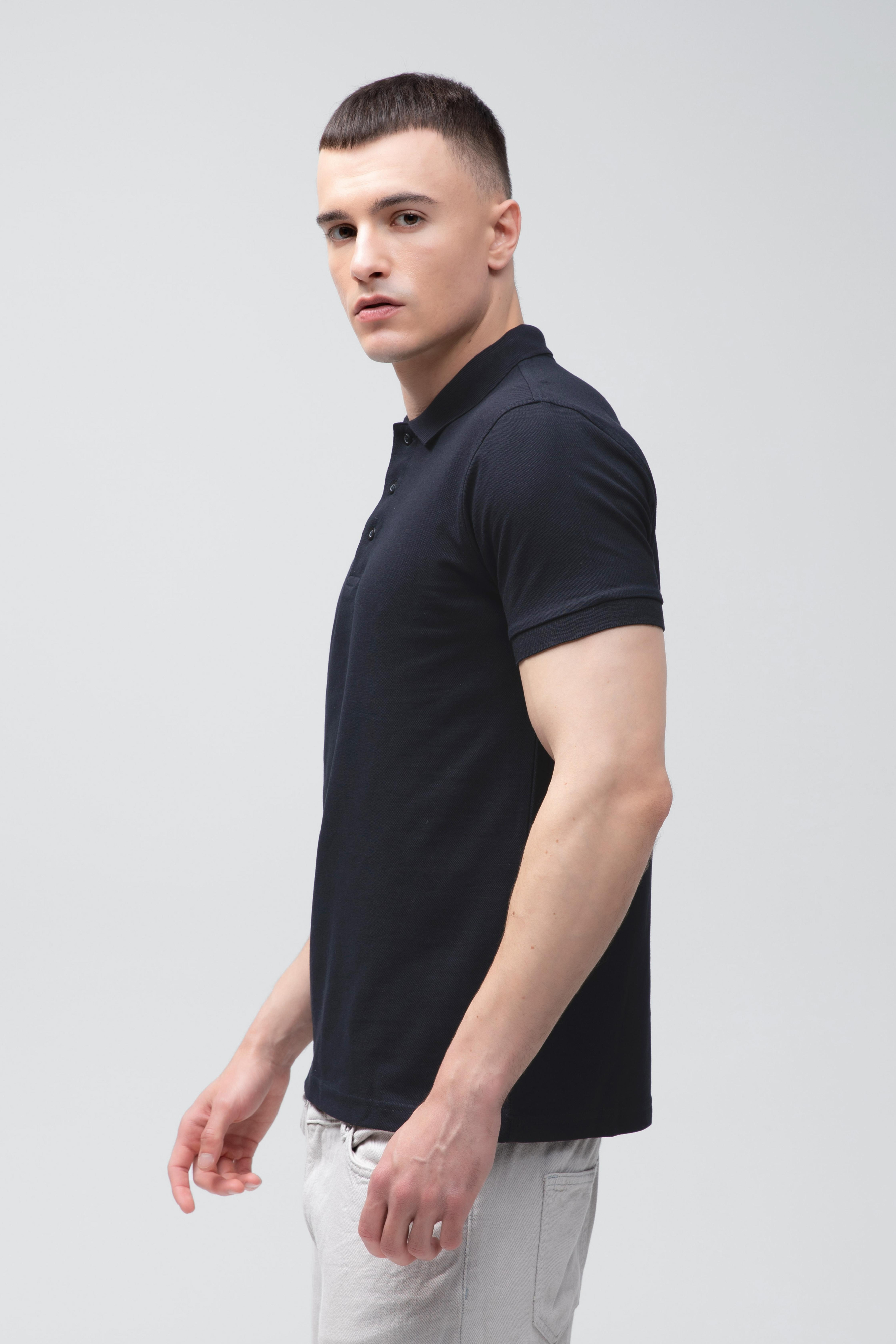 Поло чоловіче бавовняне Stedman ST9060-BLO 3XL чорнефото4