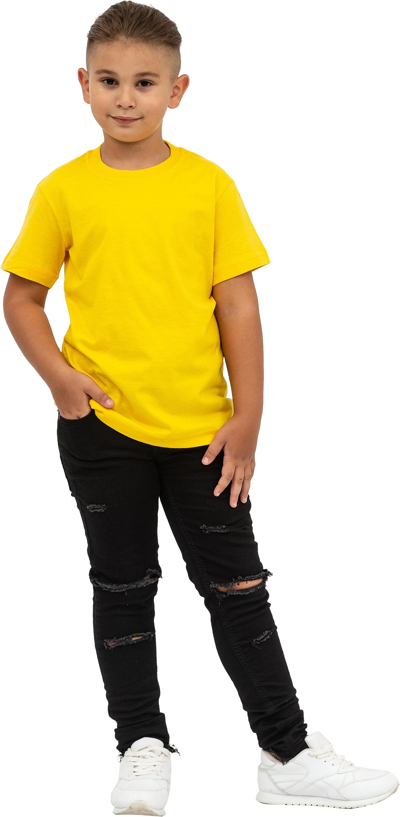 Футболка дитяча бавовняна Stedman Classic-T Kids ST2200M-SUN XS (110-116 cm) жовтафото3