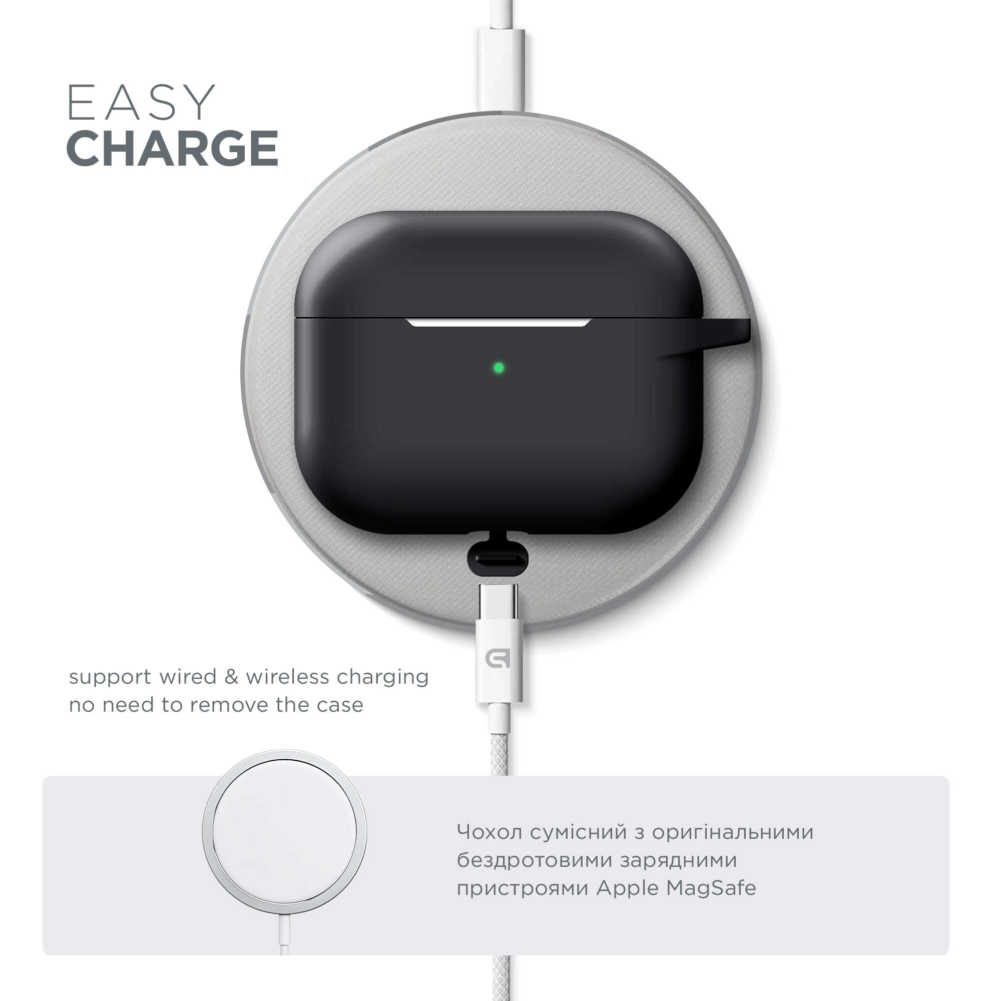 Чехол ArmorStandart Hang Case для Apple Airpods Pro Black (ARM56055) фото 
