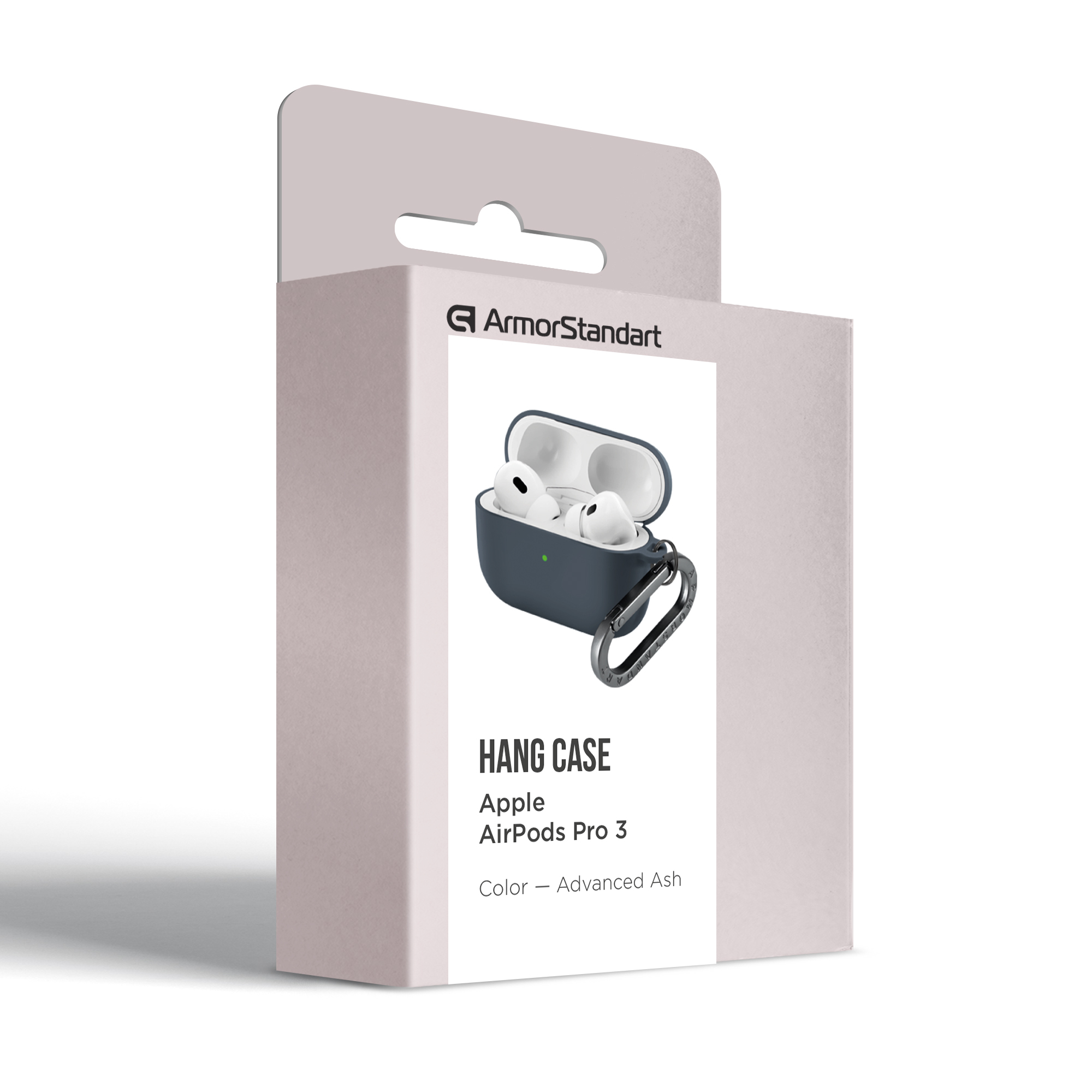 Чехол ArmorStandart Hang Case для Apple AirPods Pro 3 Advanced ash (ARM88270) фото 