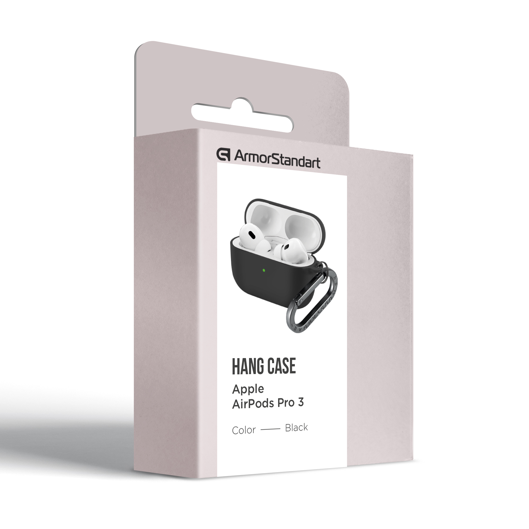 Чохол ArmorStandart Hang Case для Apple AirPods Pro 3 Black (ARM88271)фото
