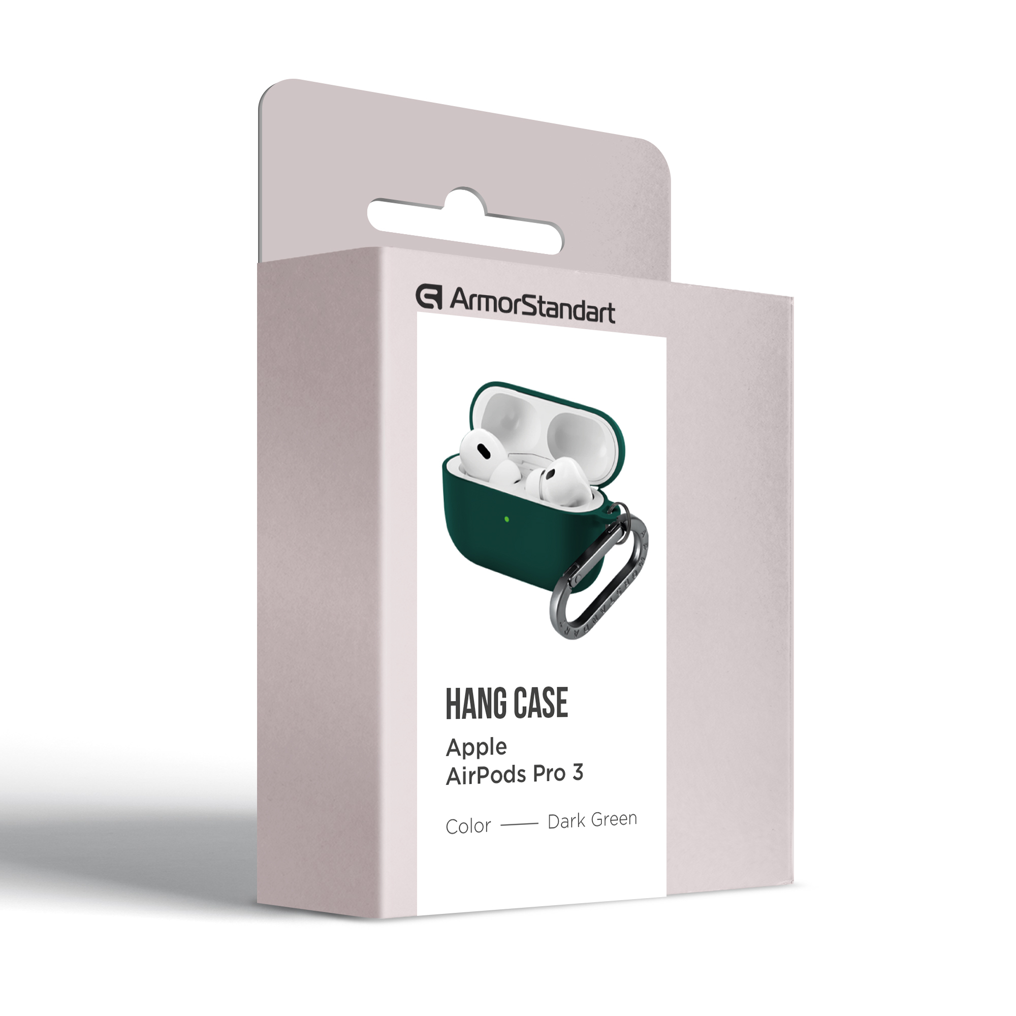 Чехол ArmorStandart Hang Case для Apple AirPods Pro 3 Dark Green (ARM88272) фото 7