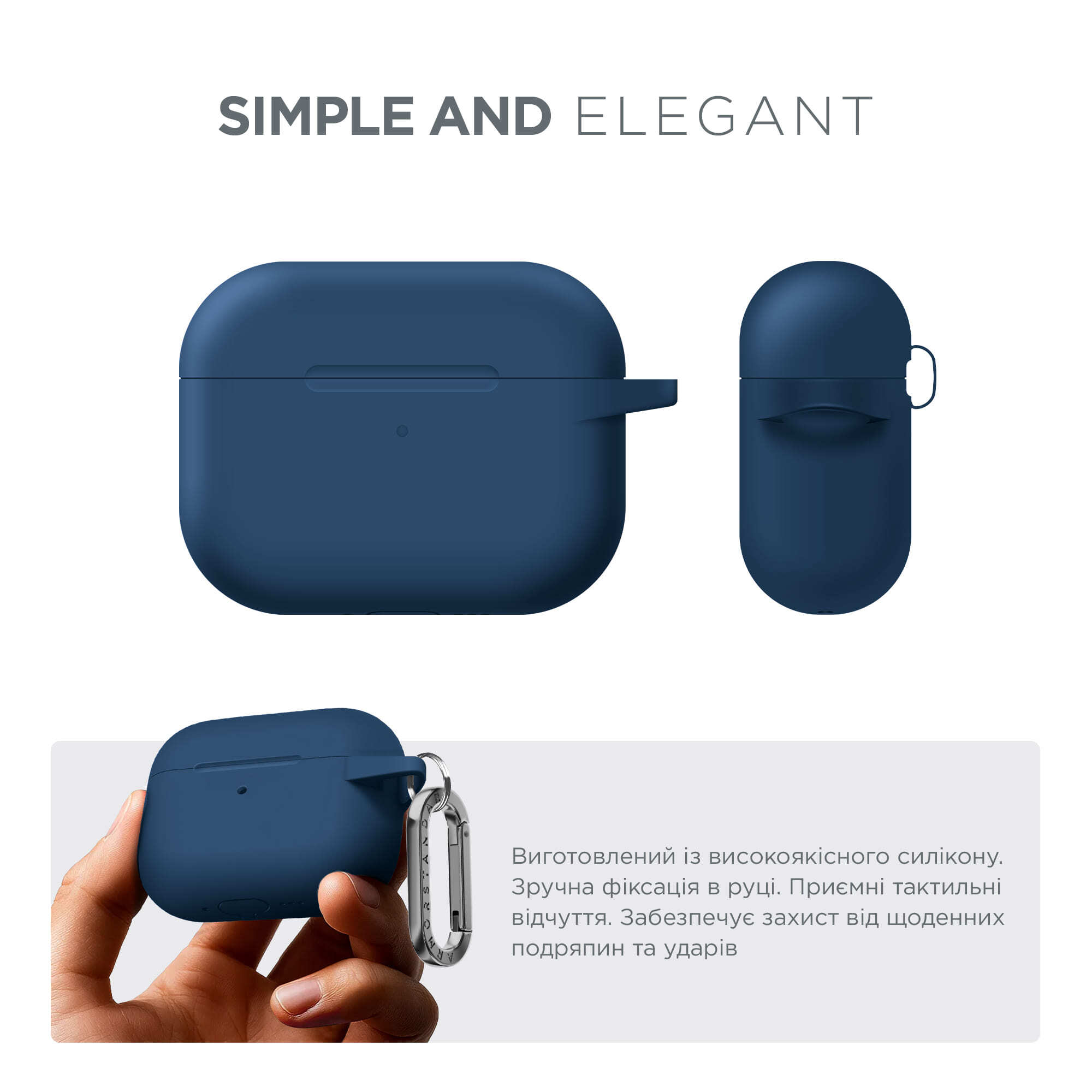 Чехол ArmorStandart Hang Case для Apple AirPods Pro 3 Lake Blue (ARM88273) фото 
