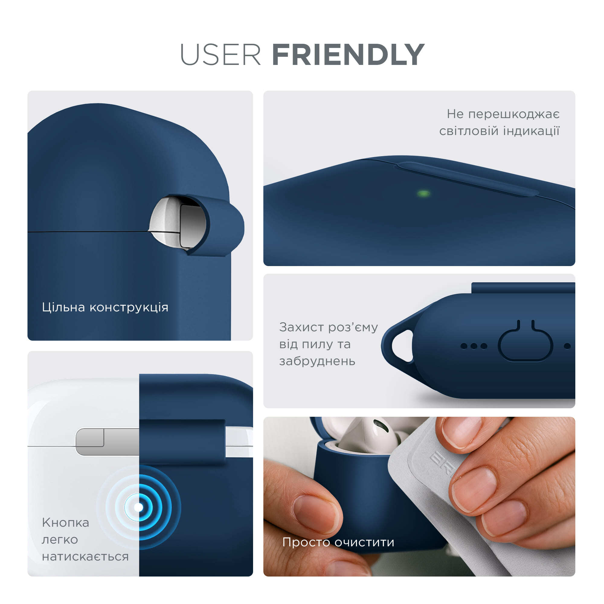 Чехол ArmorStandart Hang Case для Apple AirPods Pro 3 Lake Blue (ARM88273) фото 