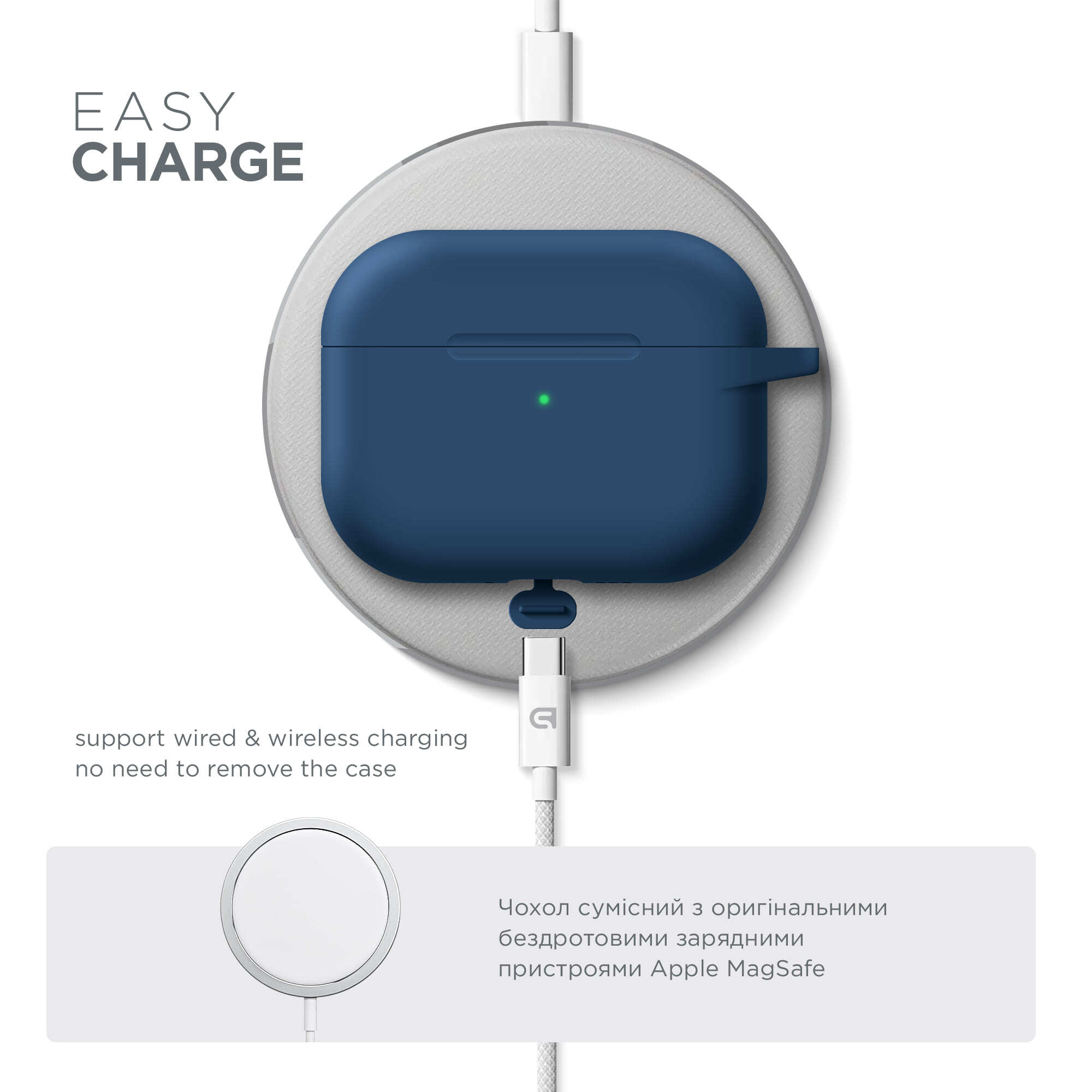 Чехол ArmorStandart Hang Case для Apple AirPods Pro 3 Lake Blue (ARM88273) фото 