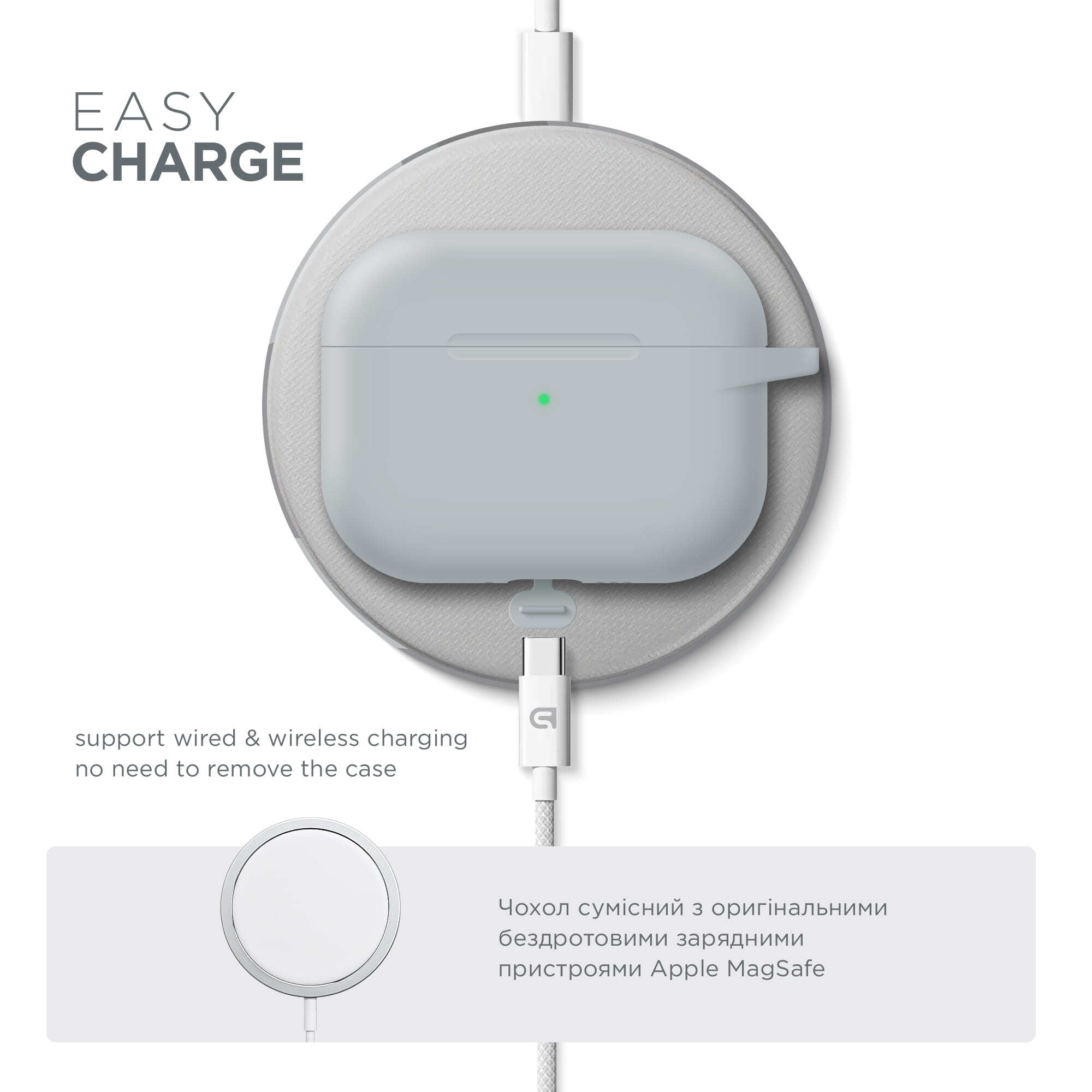Чехол ArmorStandart Hang Case для Apple AirPods Pro 3 Luminous (ARM88276) фото 