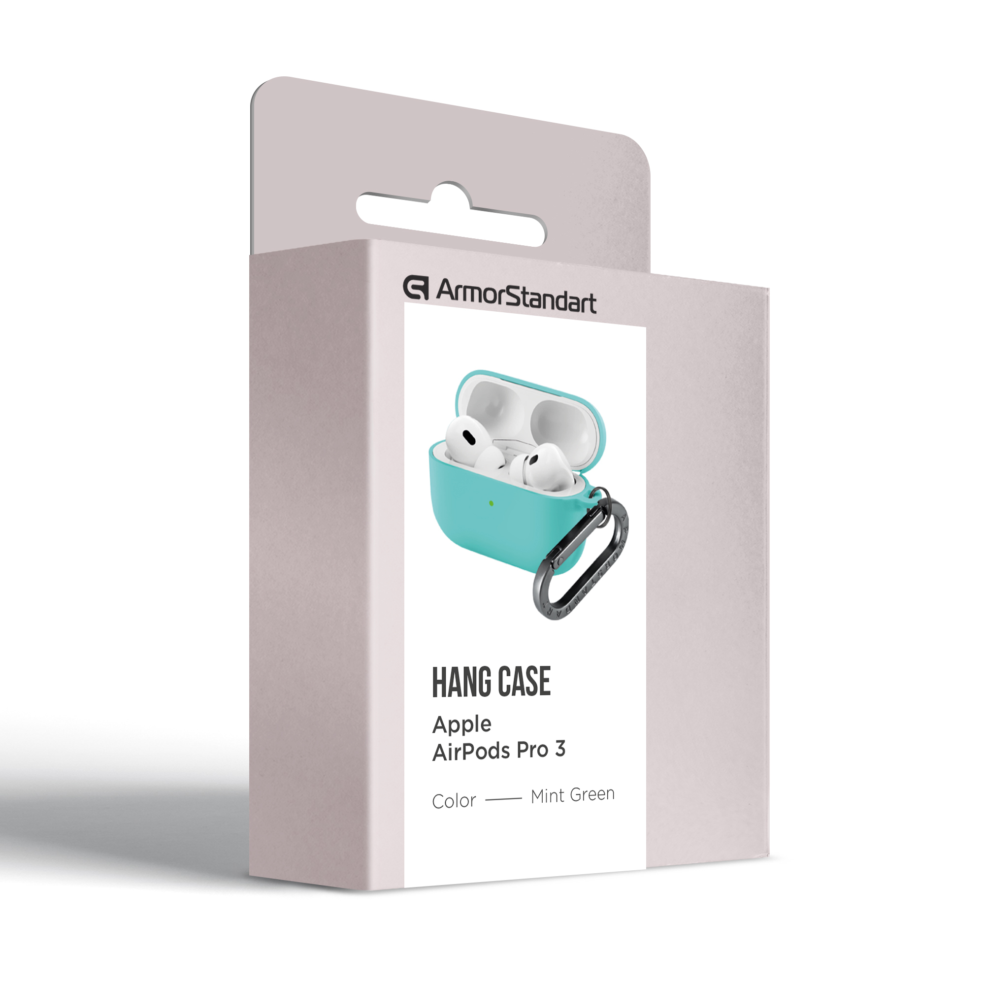Чехол ArmorStandart Hang Case для Apple AirPods Pro 3 Mint Green (ARM88277) фото 