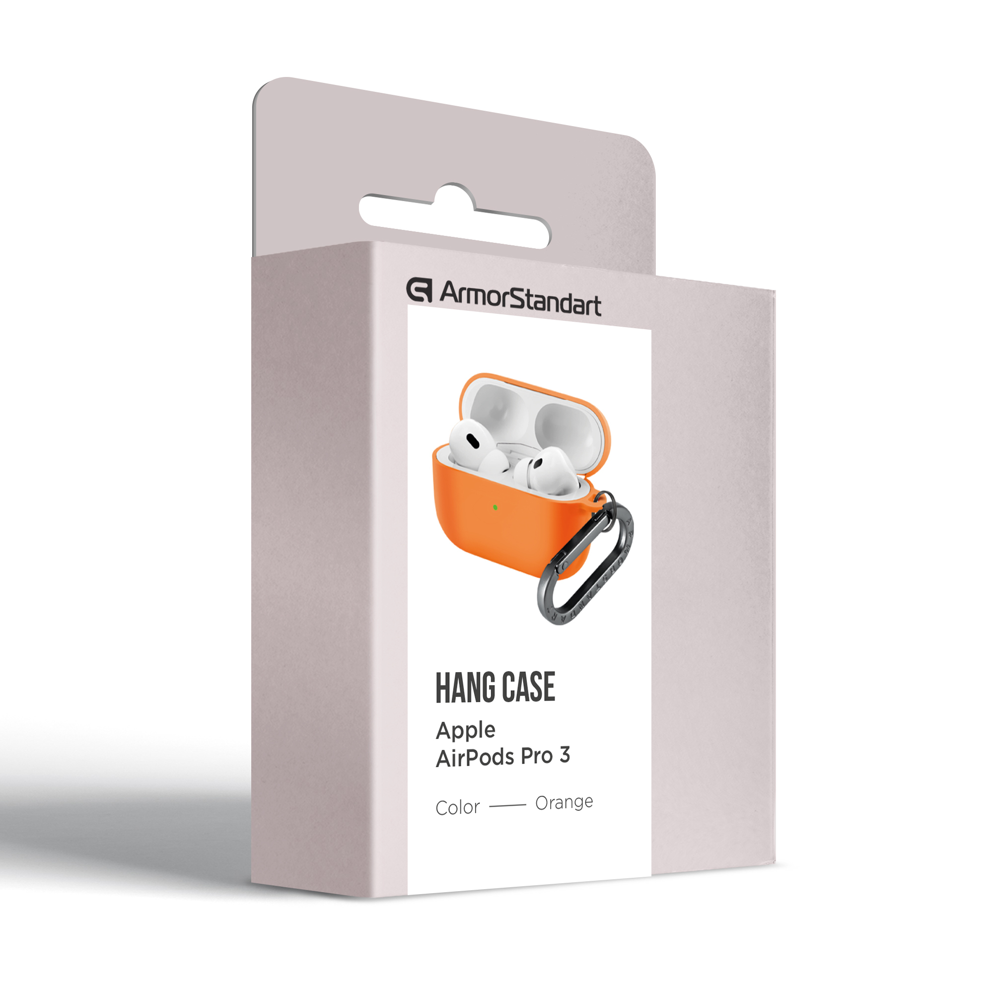 Чехол ArmorStandart Hang Case для Apple AirPods Pro 3 Orange (ARM88278) фото 