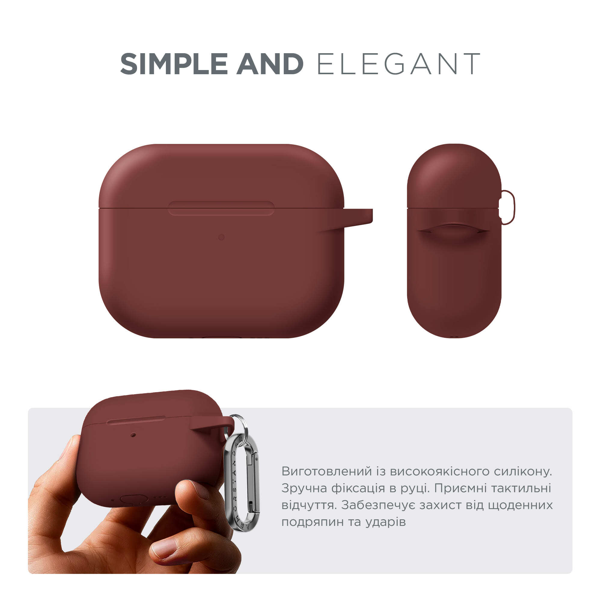 Чохол ArmorStandart Hang Case для Apple AirPods Pro 3 Scarlet (ARM88283)фото