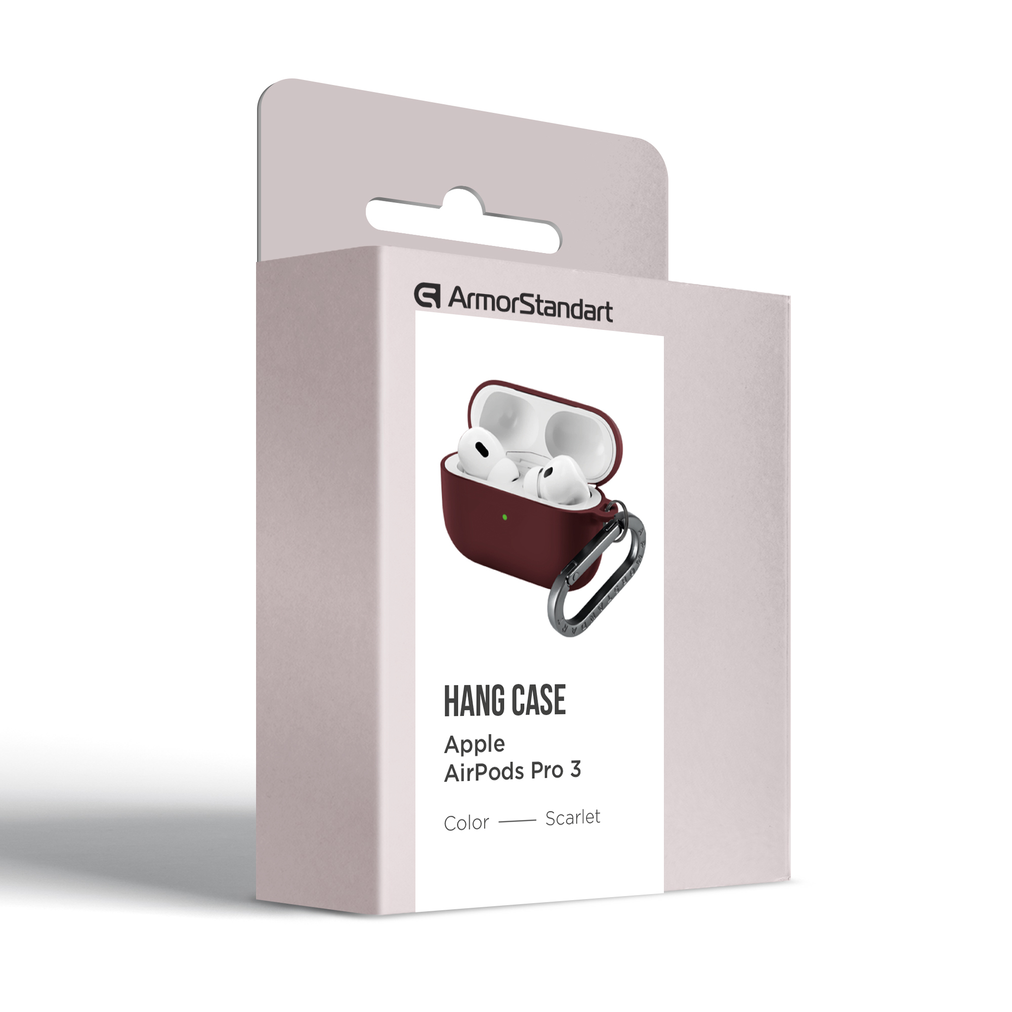 Чохол ArmorStandart Hang Case для Apple AirPods Pro 3 Scarlet (ARM88283)фото