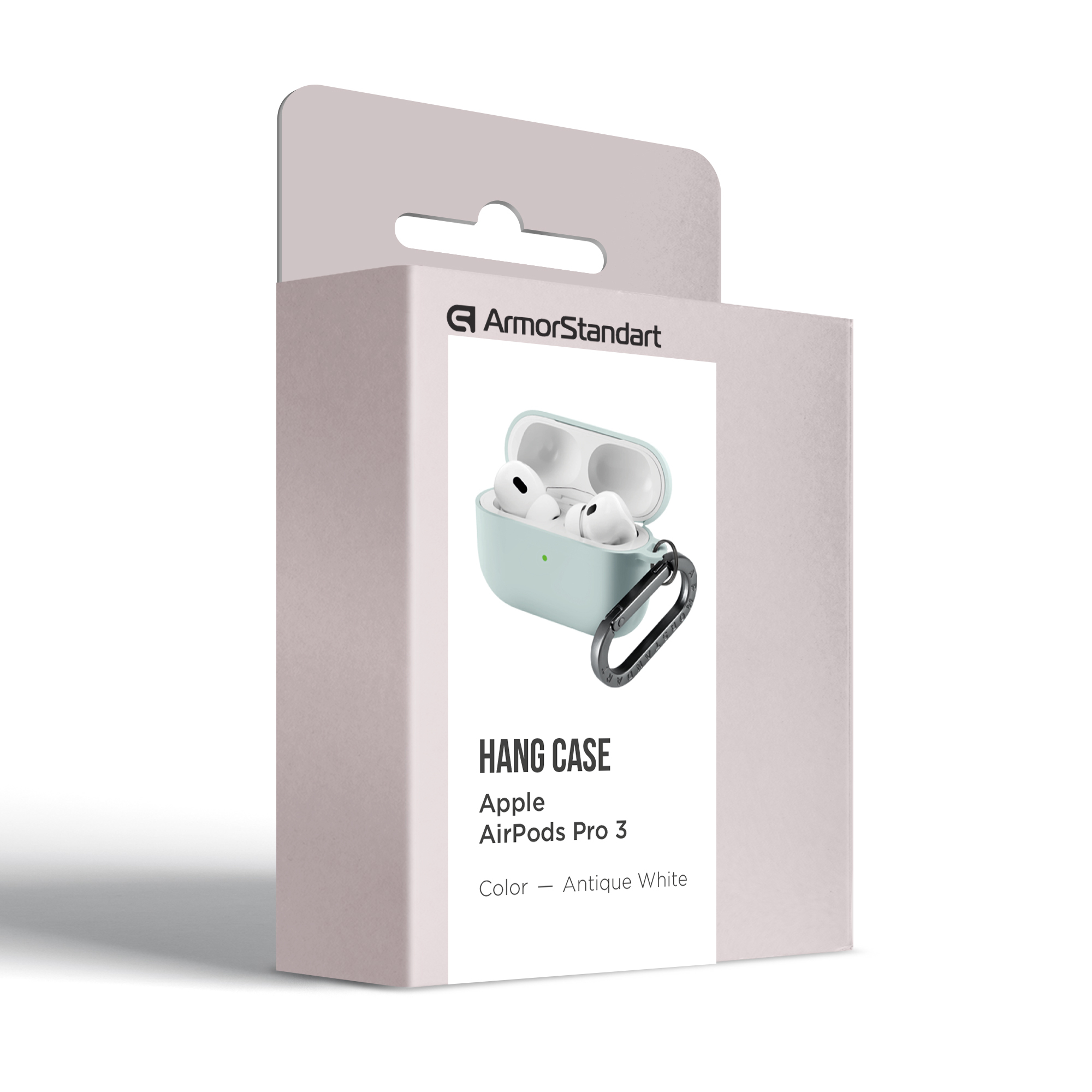 Чехол ArmorStandart Hang Case для Apple AirPods Pro 3 Antique White (ARM88285) фото 