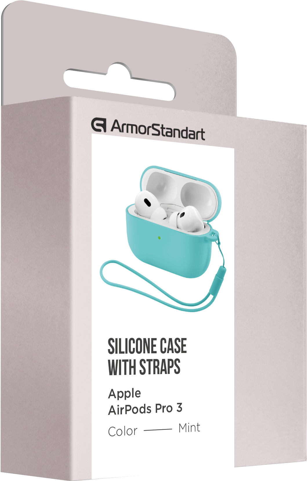 Чехол ArmorStandart Silicone Case with straps для Apple Airpods Pro 3 Mint (ARM88296) фото 2
