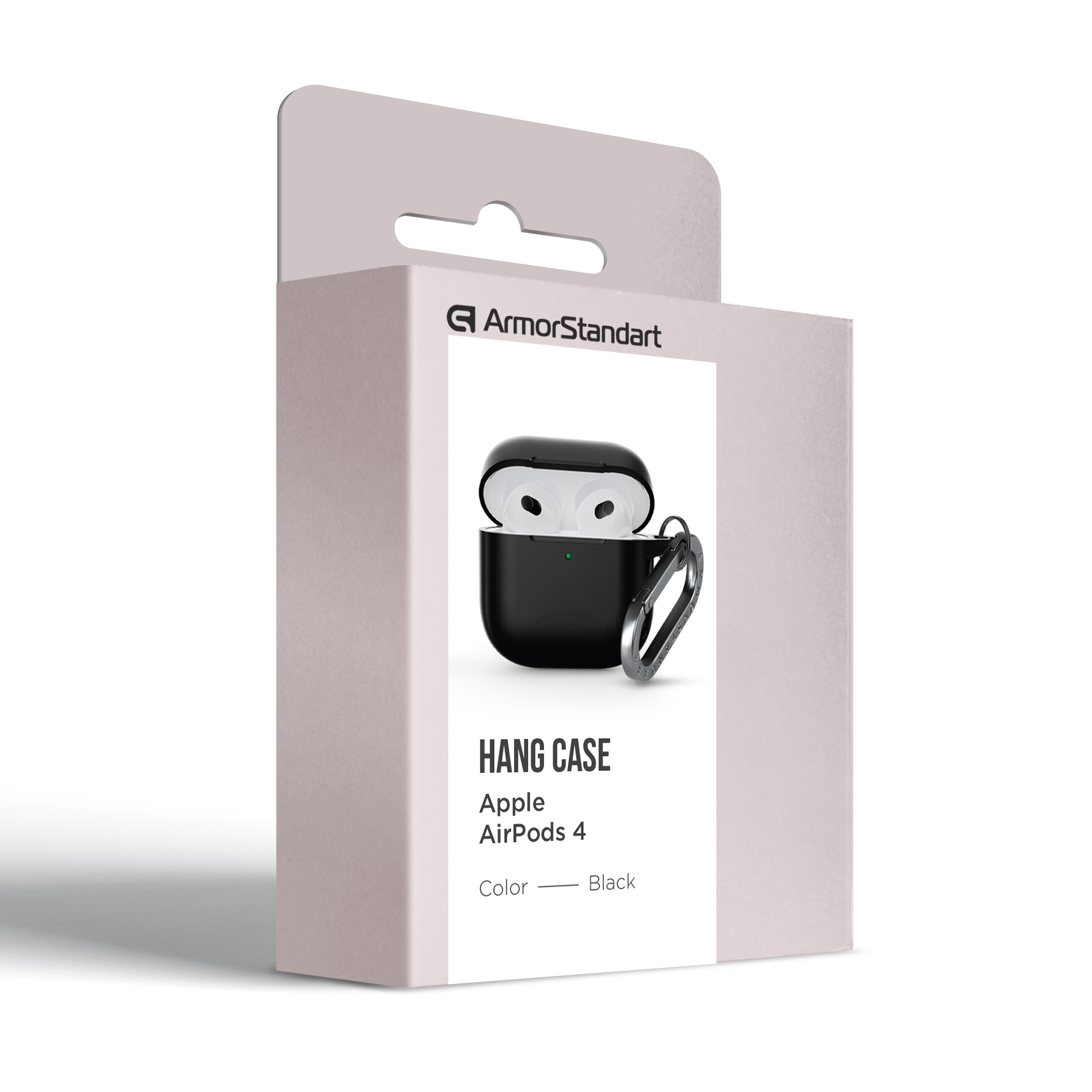 Чохол ArmorStandart Hang Case для Apple AirPods 4 Black (ARM81277)фото