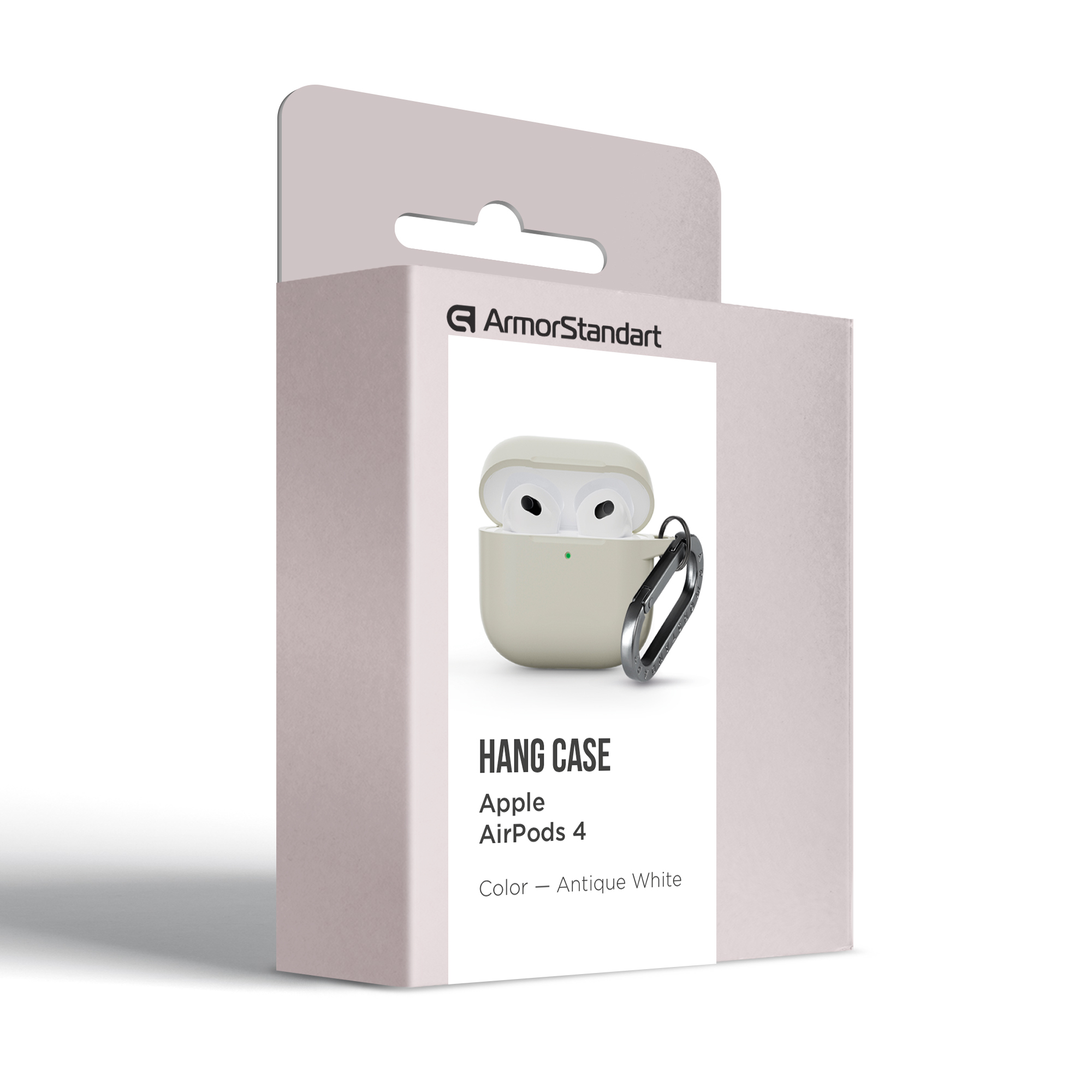 Чохол ArmorStandart Hang Case для Apple AirPods 4 Antique white (ARM81279)фото