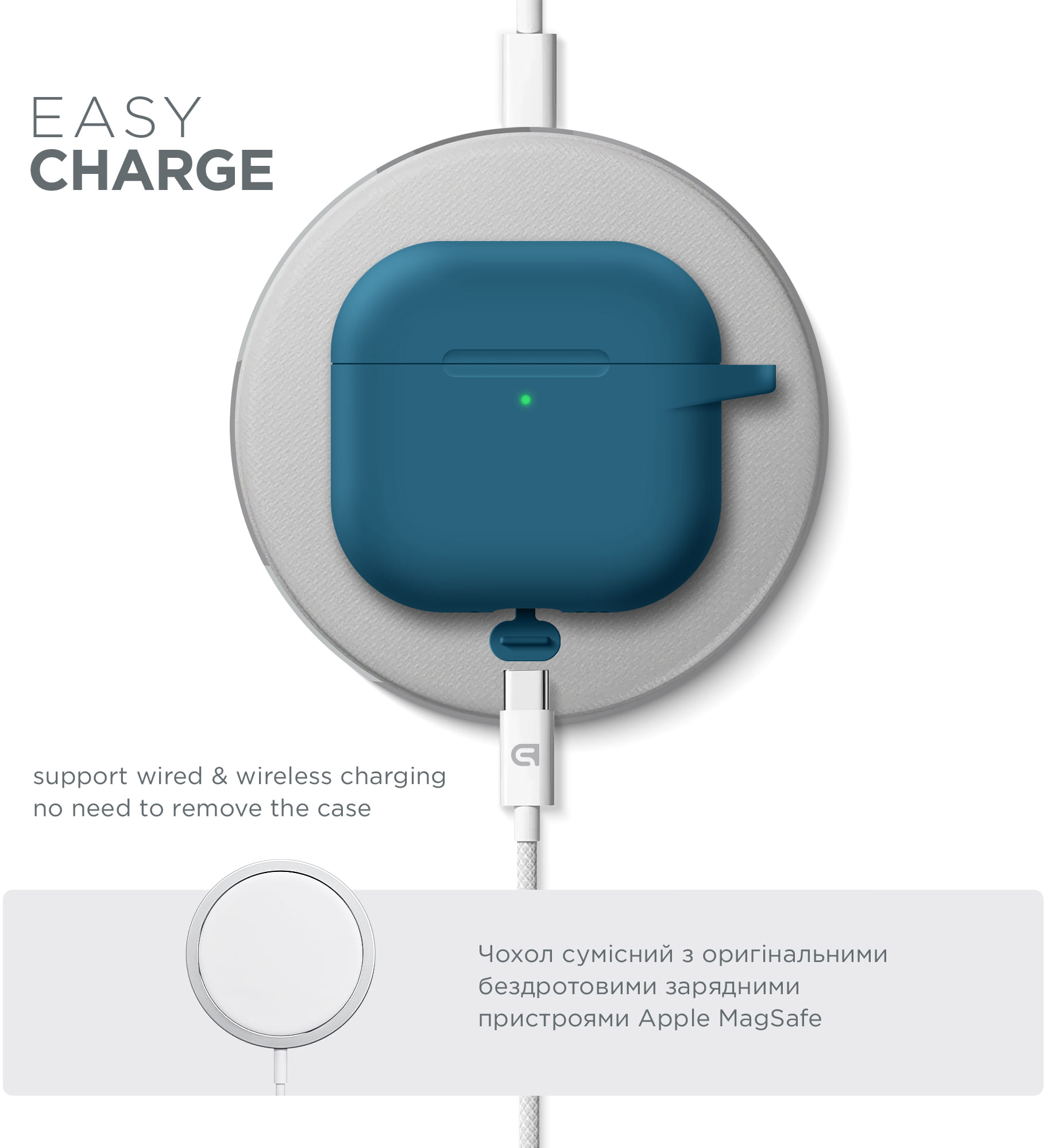 Чехол ArmorStandart Hang Case для Apple AirPods 4 Lake Blue (ARM81281) фото 7