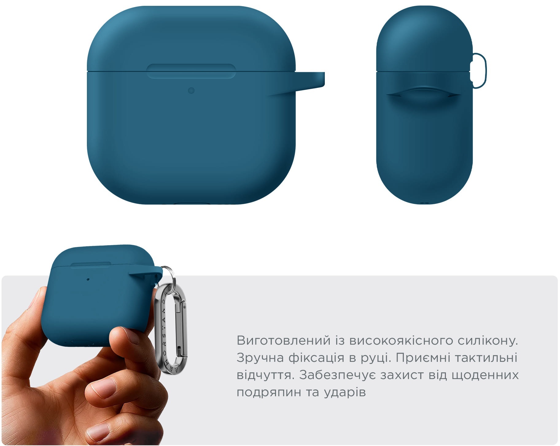 Чехол ArmorStandart Hang Case для Apple AirPods 4 Lake Blue (ARM81281) фото 3