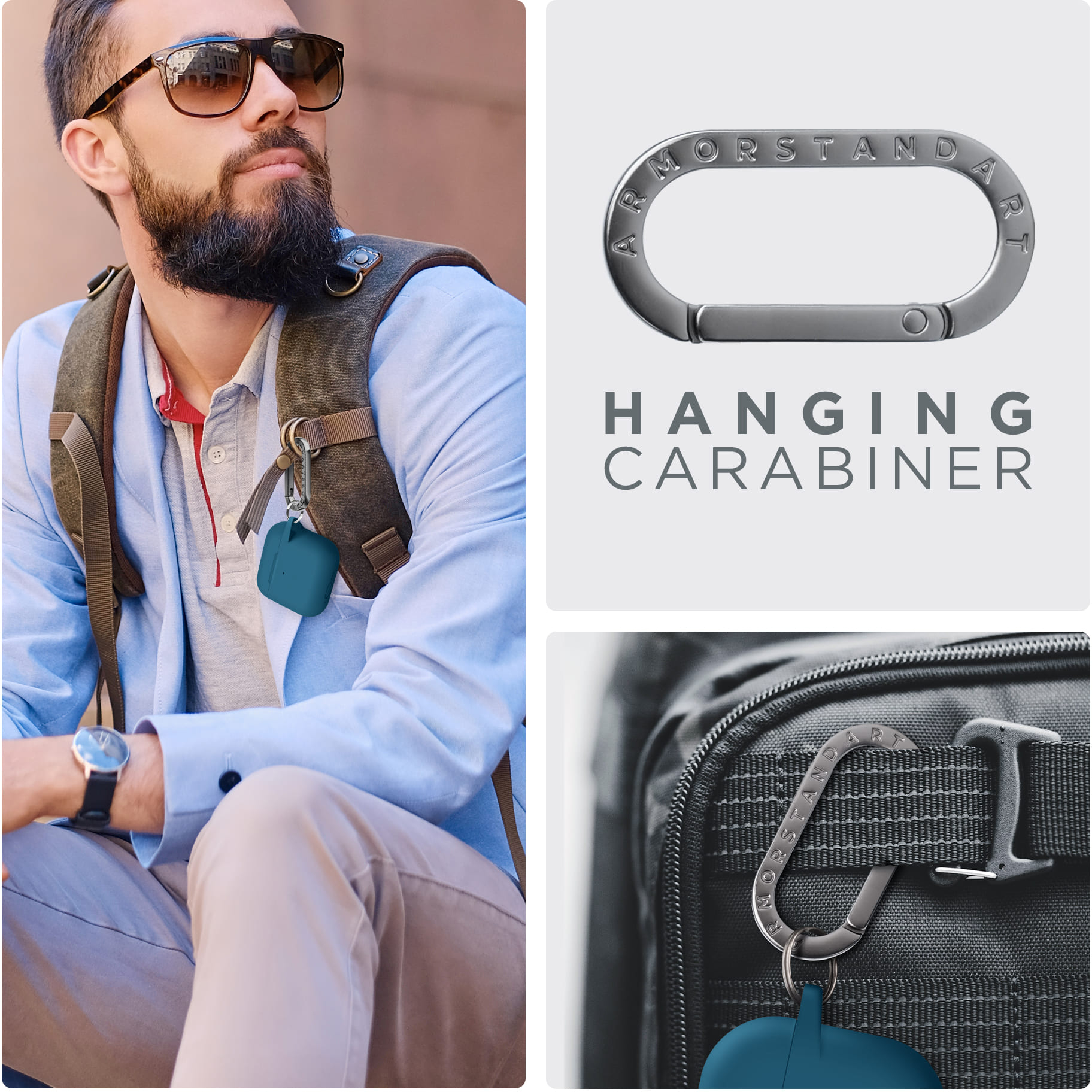 Чехол ArmorStandart Hang Case для Apple AirPods 4 Lake Blue (ARM81281) фото 8