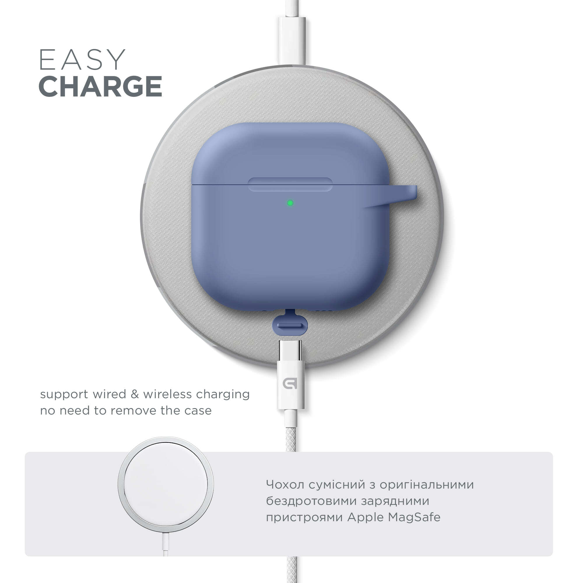 Чохол ArmorStandart Hang Case для Apple AirPods 4 Lavender (ARM81282)фото