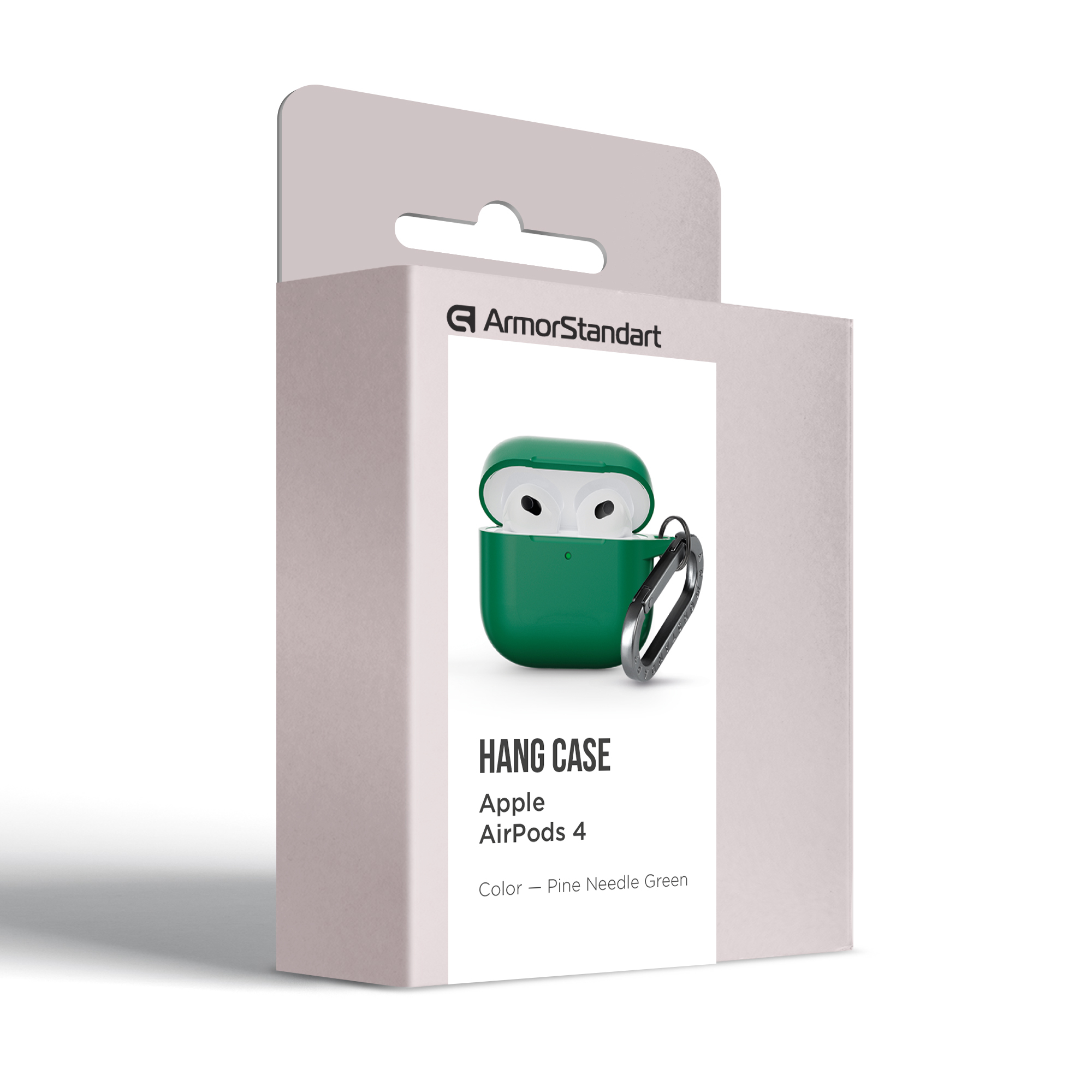 Чохол ArmorStandart Hang Case для Apple AirPods 4 Needle Green (ARM81289)фото