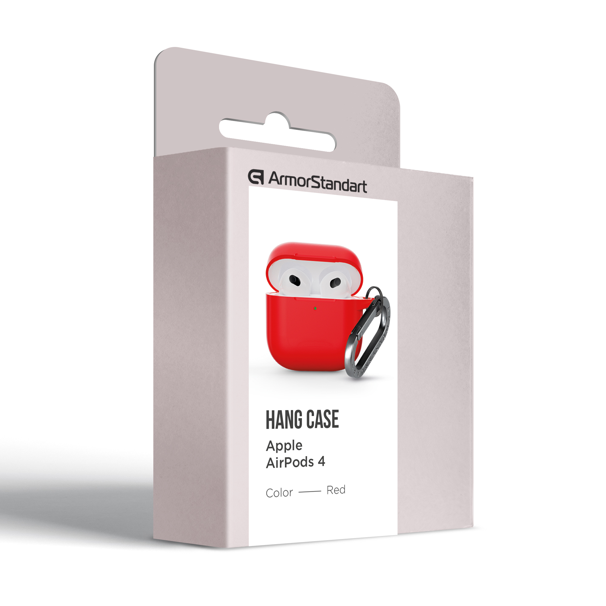 Чохол ArmorStandart Hang Case для Apple AirPods 4 Red (ARM81293)фото