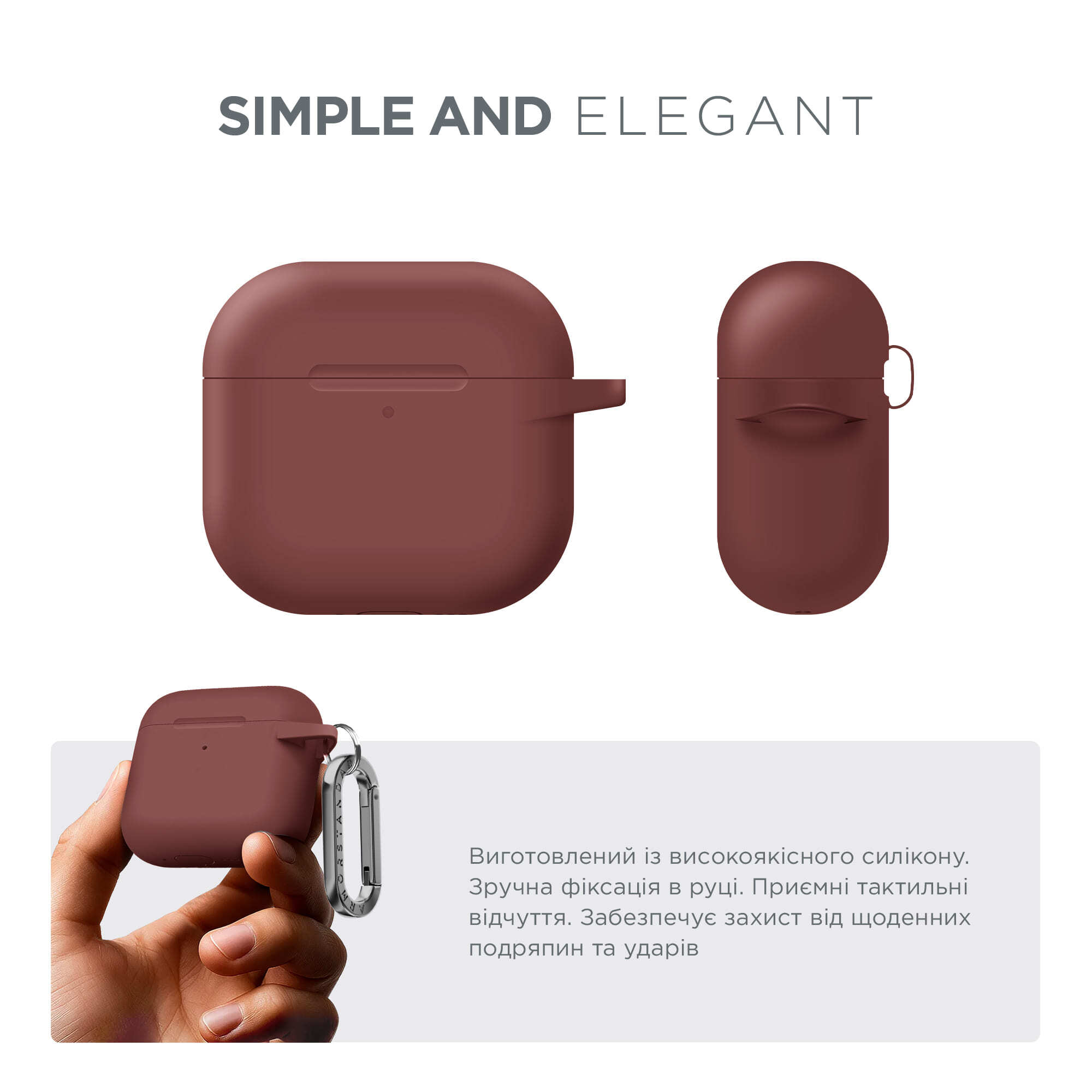 Чохол ArmorStandart Hang Case для Apple AirPods 4 Scarlet (ARM81294)фото