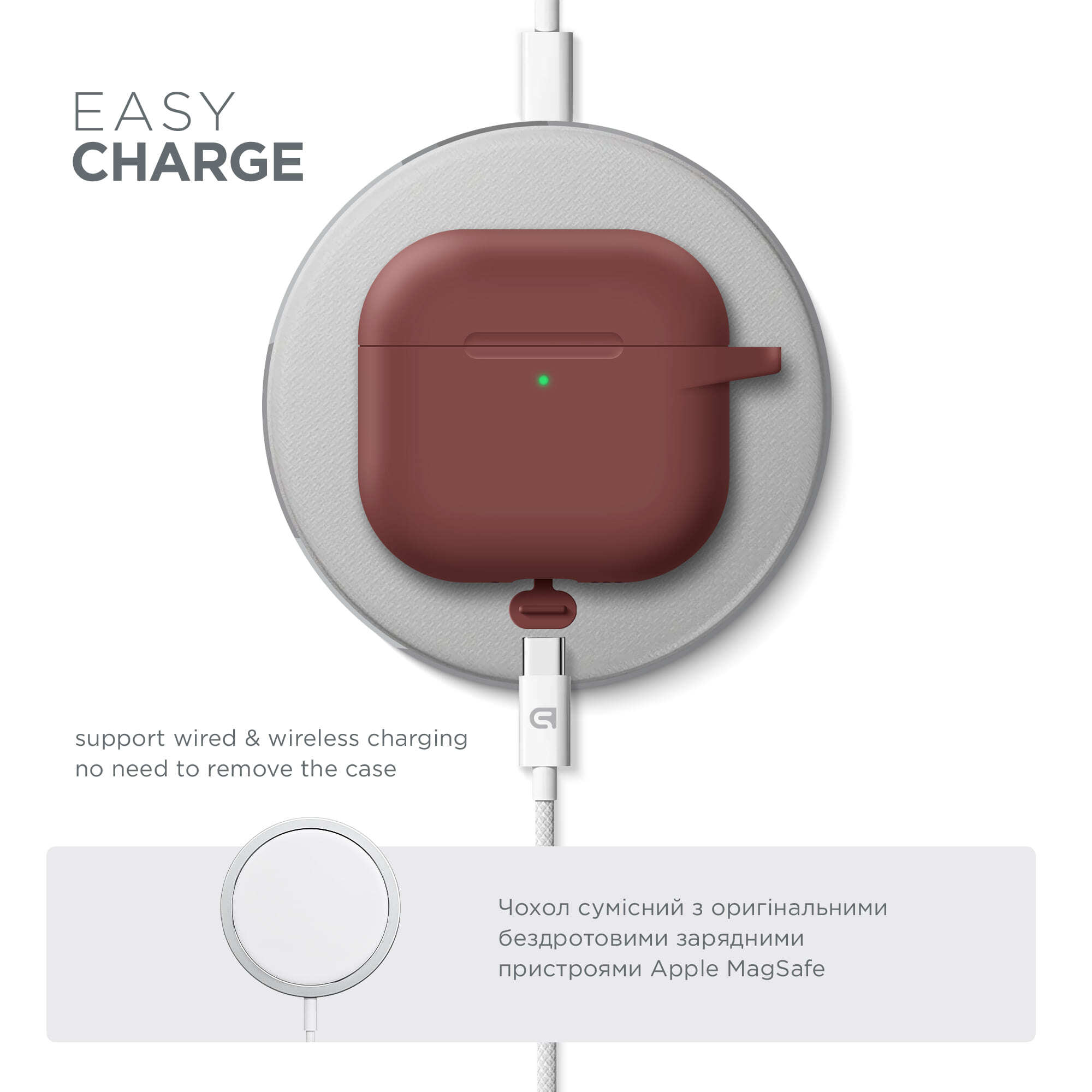 Чохол ArmorStandart Hang Case для Apple AirPods 4 Scarlet (ARM81294)фото