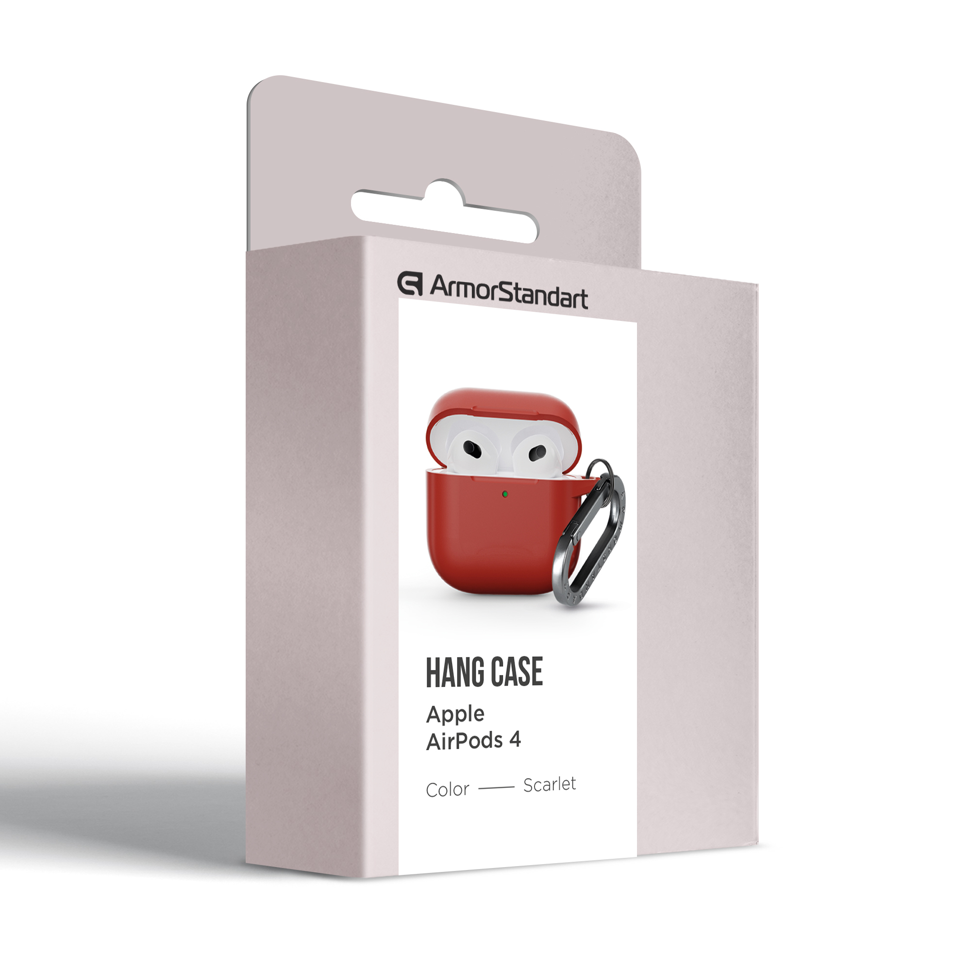 Чохол ArmorStandart Hang Case для Apple AirPods 4 Scarlet (ARM81294)фото