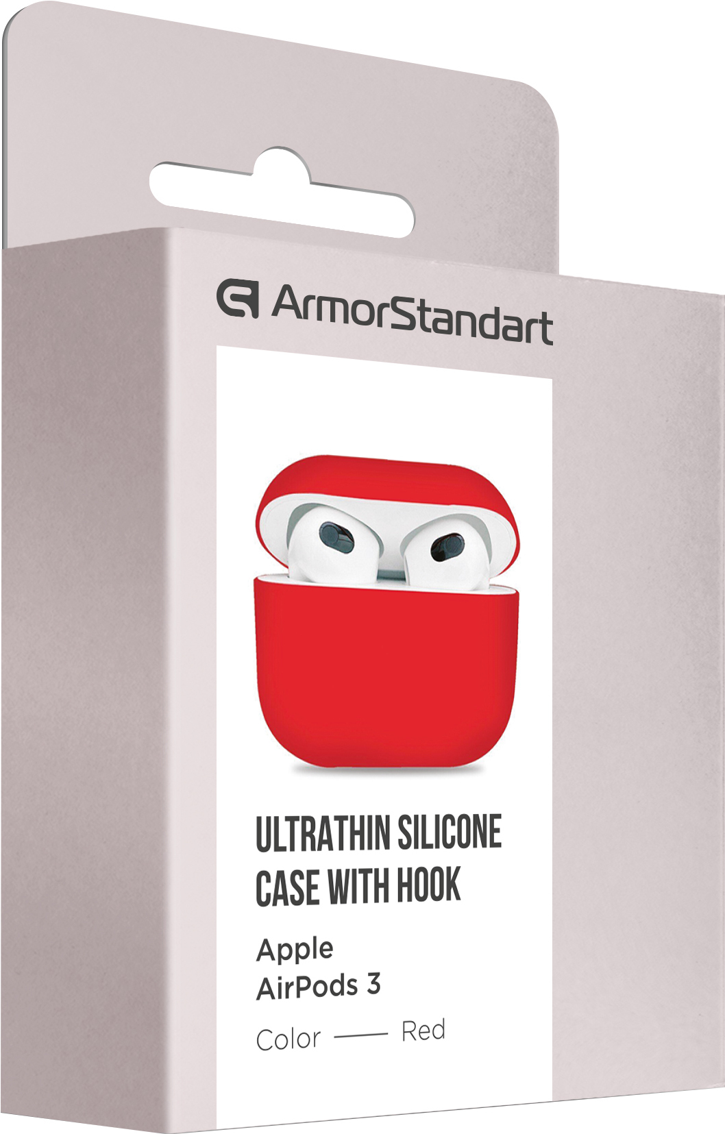 Чехол ArmorStandart Ultrathin Silicone Case для Apple AirPods 3 Red (ARM60293) фото 3