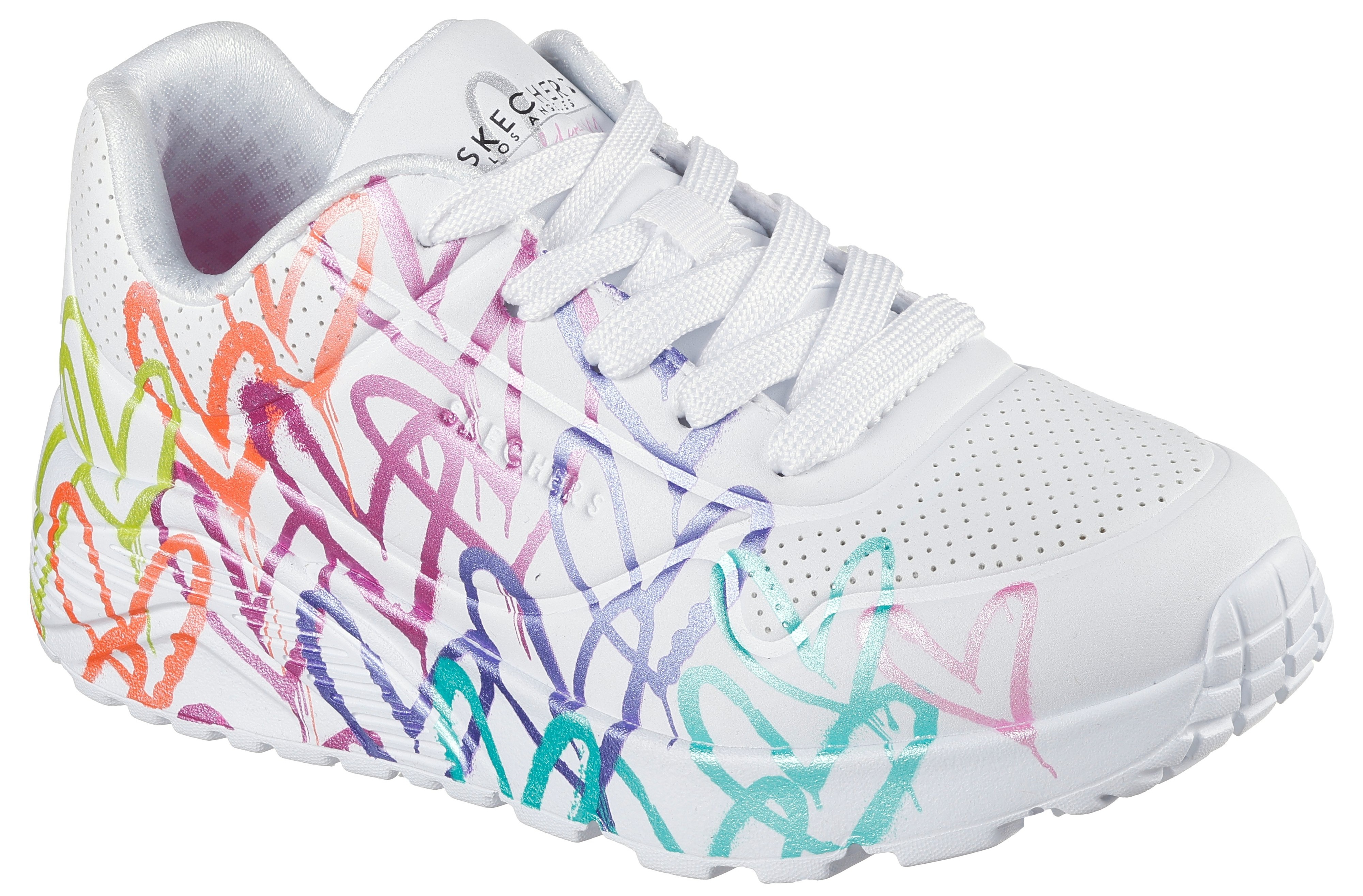 Кроссовки для девочек Skechers Uno Lite 314098L WMLT 31 (13.5 US) белые фото 3