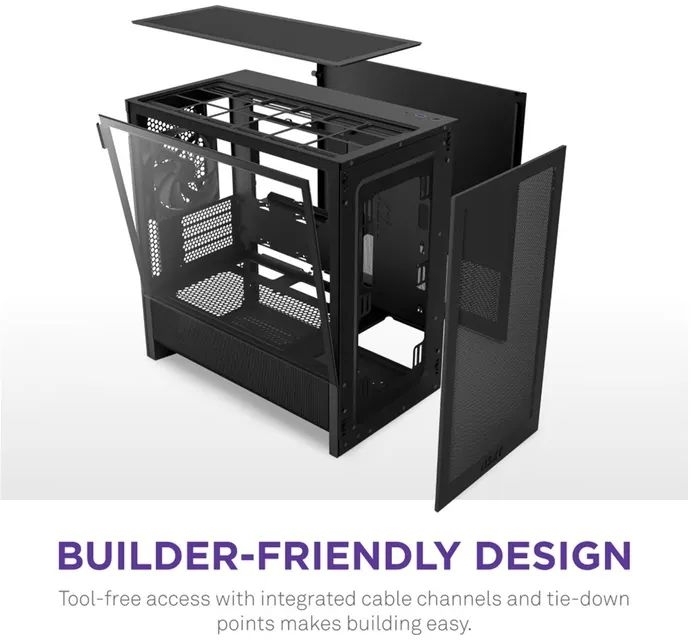 Корпус NZXT H3 Flow All Black (CC-H31FB-01) фото