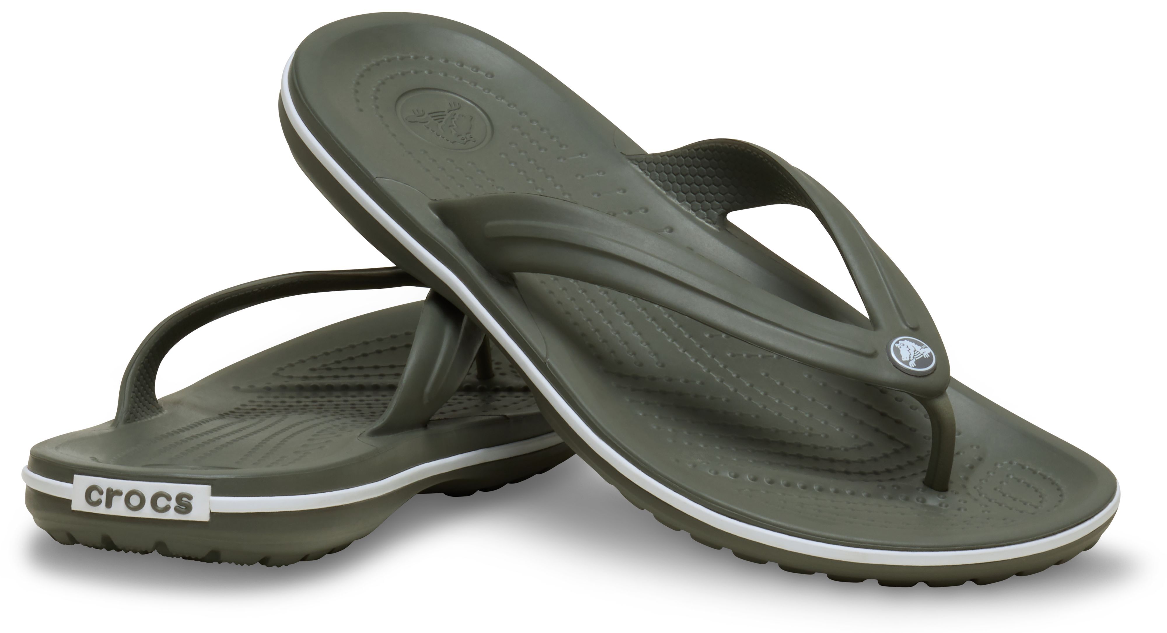 Вьетнамки Crocs Crocband Flip 11033-3J5 42-43 зеленые фото 