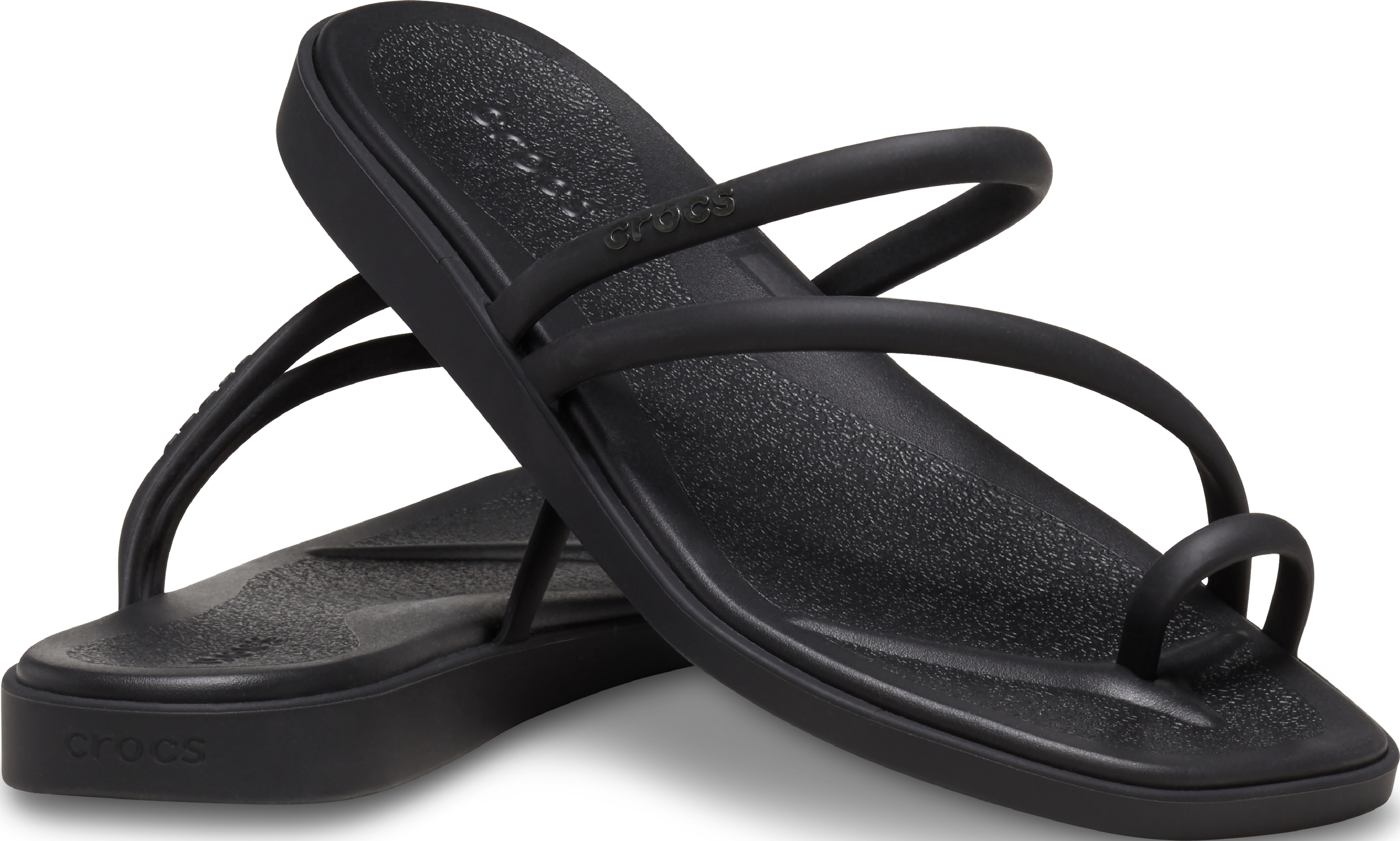 Сандалі жіночі Crocs Miami Toe Loop Sandal 209862-001 37-38 чорніфото