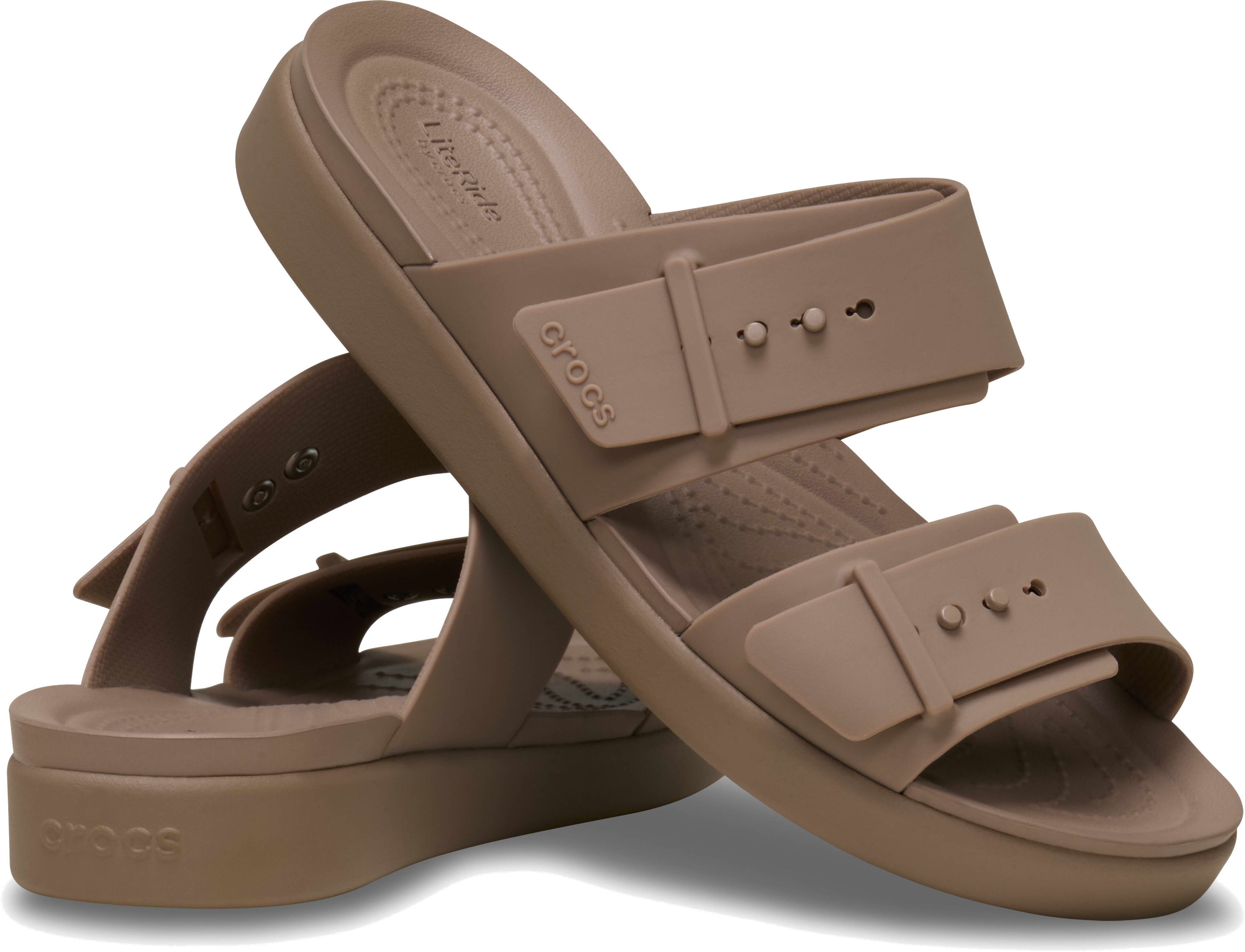 Сандалі жіночі Crocs Brooklyn Buckle Low Low 211215-2Q9 41-42 (10 US) коричневіфото