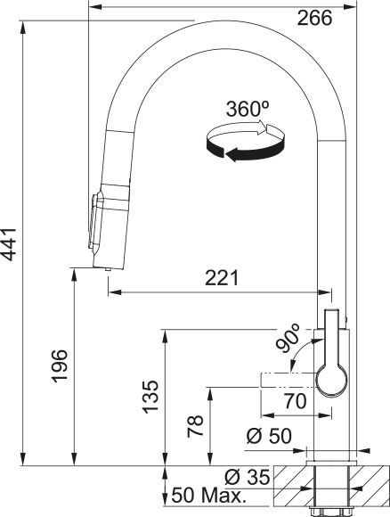 Змішувач для кухні Franke Maris Slim J Clear Water, вилив 211 мм (120.0736.604)фото