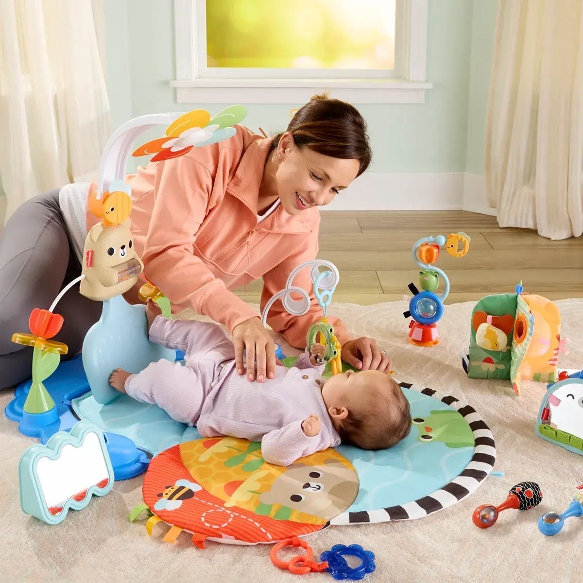 Портативне дзеркальце Fisher-Price 2-в-1 для малюка (JHB45)фото