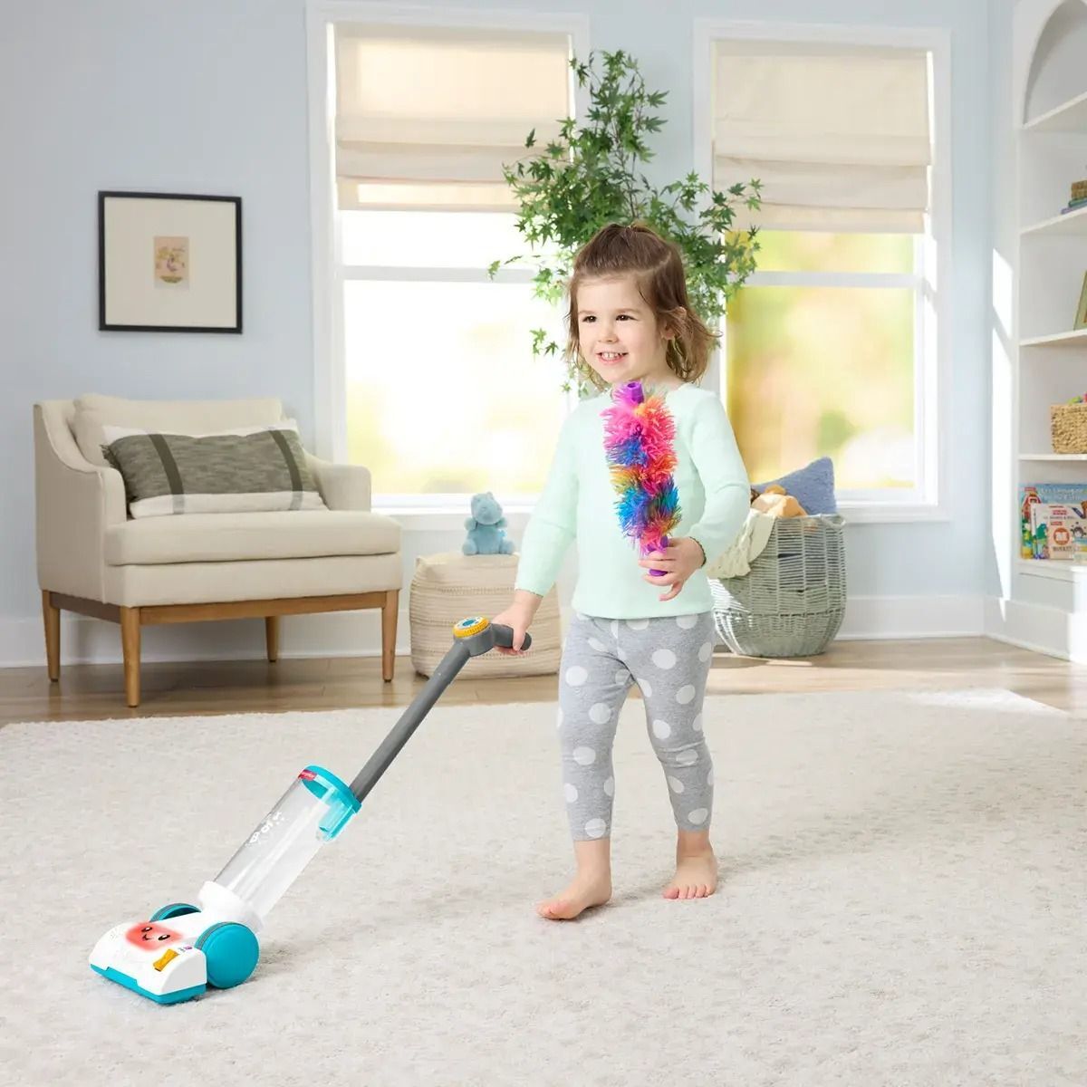 Пылесос Fisher-Price Веселая уборка 2-в-1 (укр.) (JMM37) фото 13