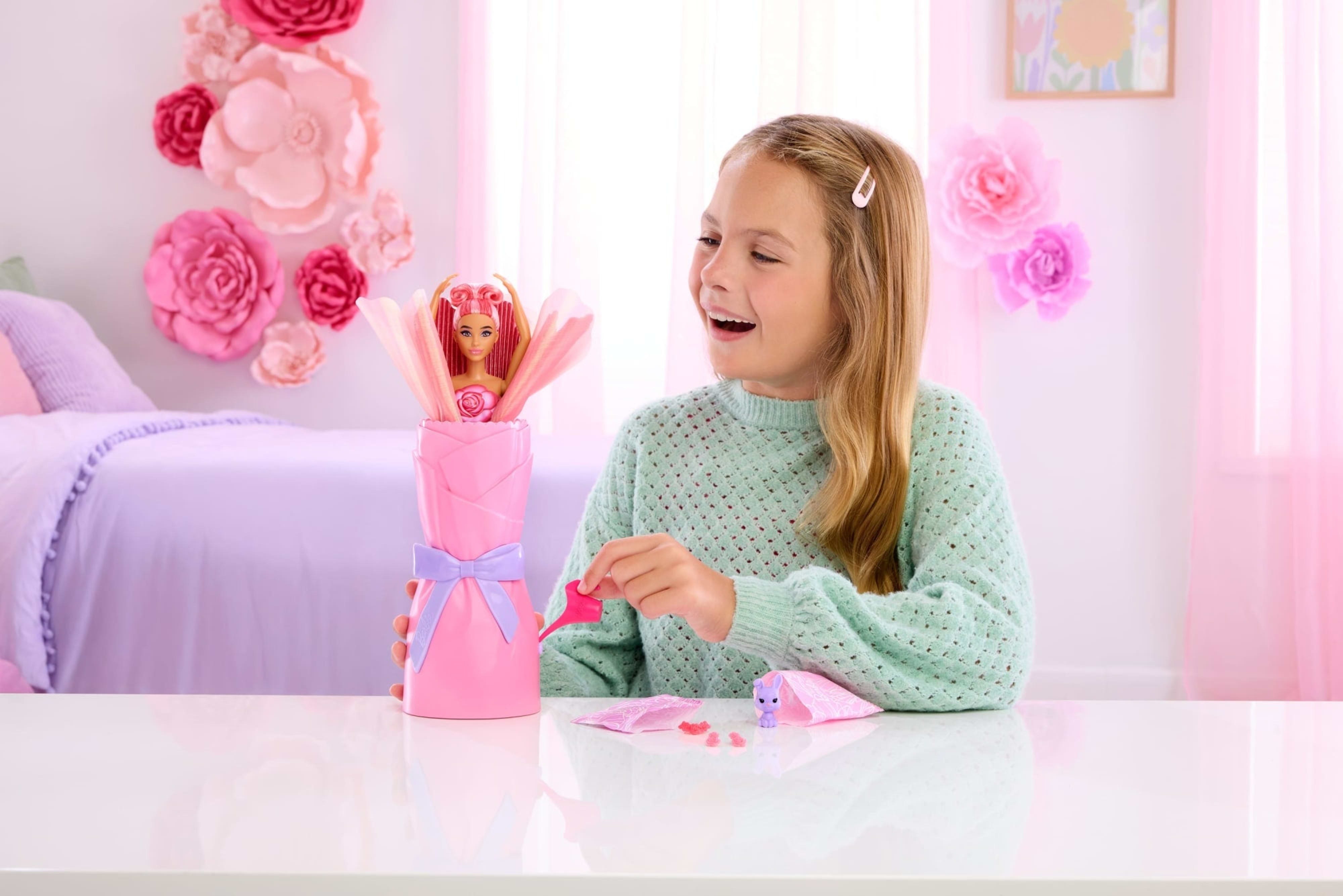 Набір-сюрприз з лялькою Barbie Petal Pop Червона троянда (JMF59)фото5