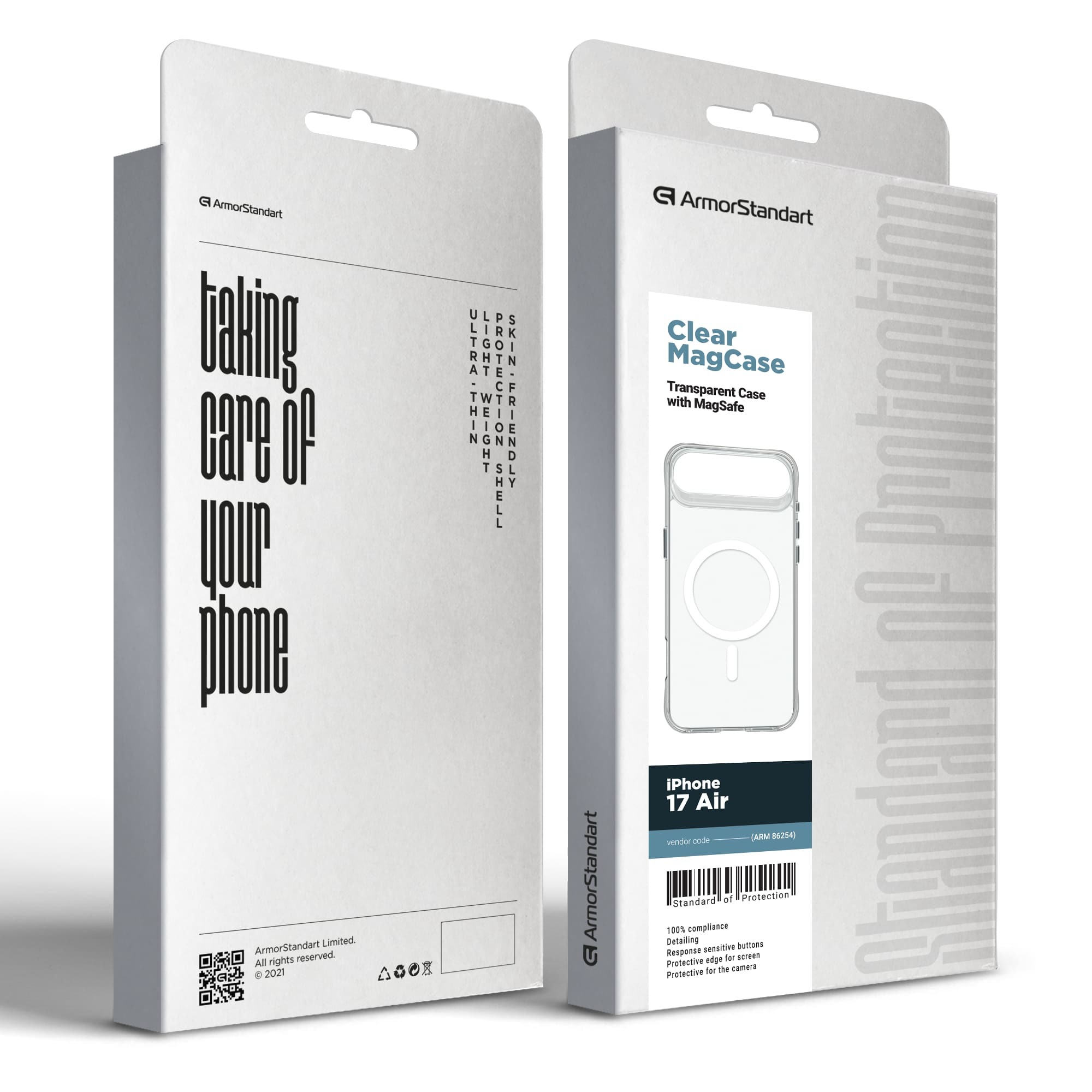 Чехол ArmorStandart Clear MagCase для Apple iPhone 17 Air Tansparent (ARM86254) фото 
