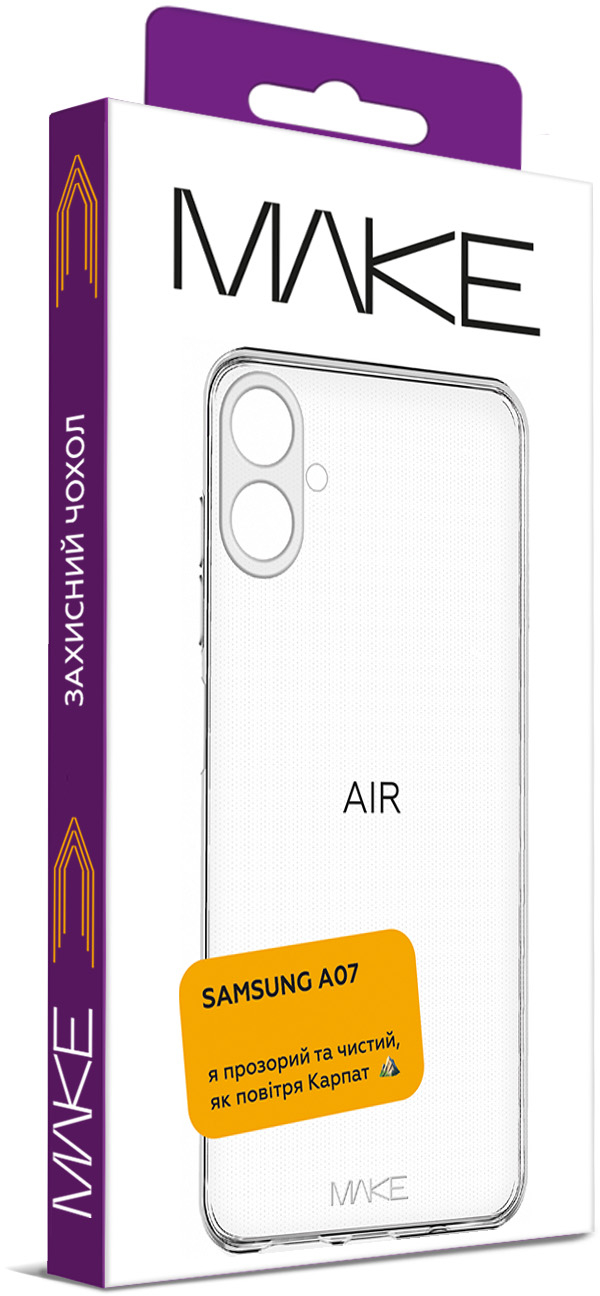 Чехол MakeFuture для Samsung A07 Air Transparent (MCA-SA07) фото 