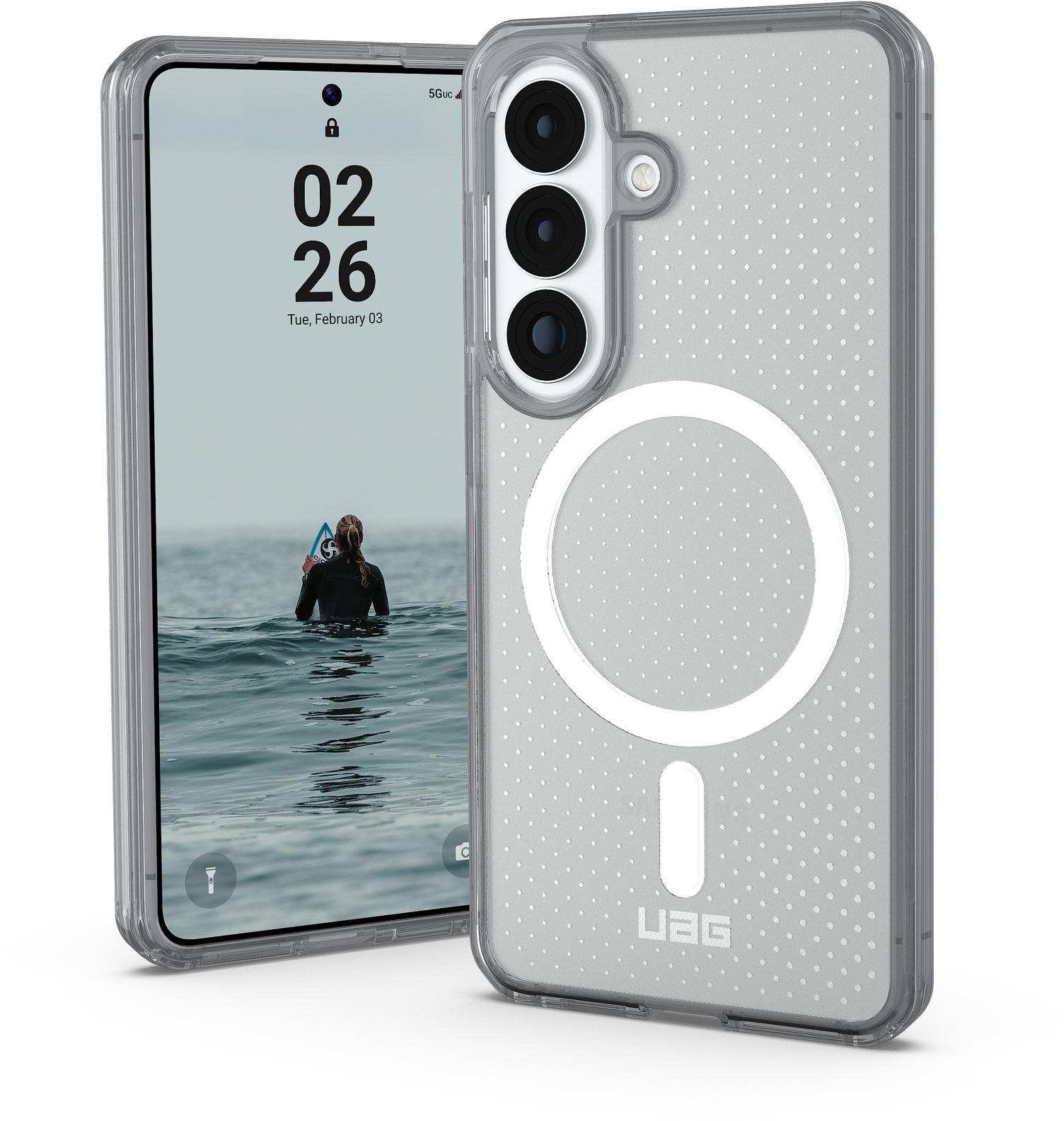 Чехол UAG для Samsung Galaxy S26, Dot with Magnet, Ice/Ash (214549114331) фото 16