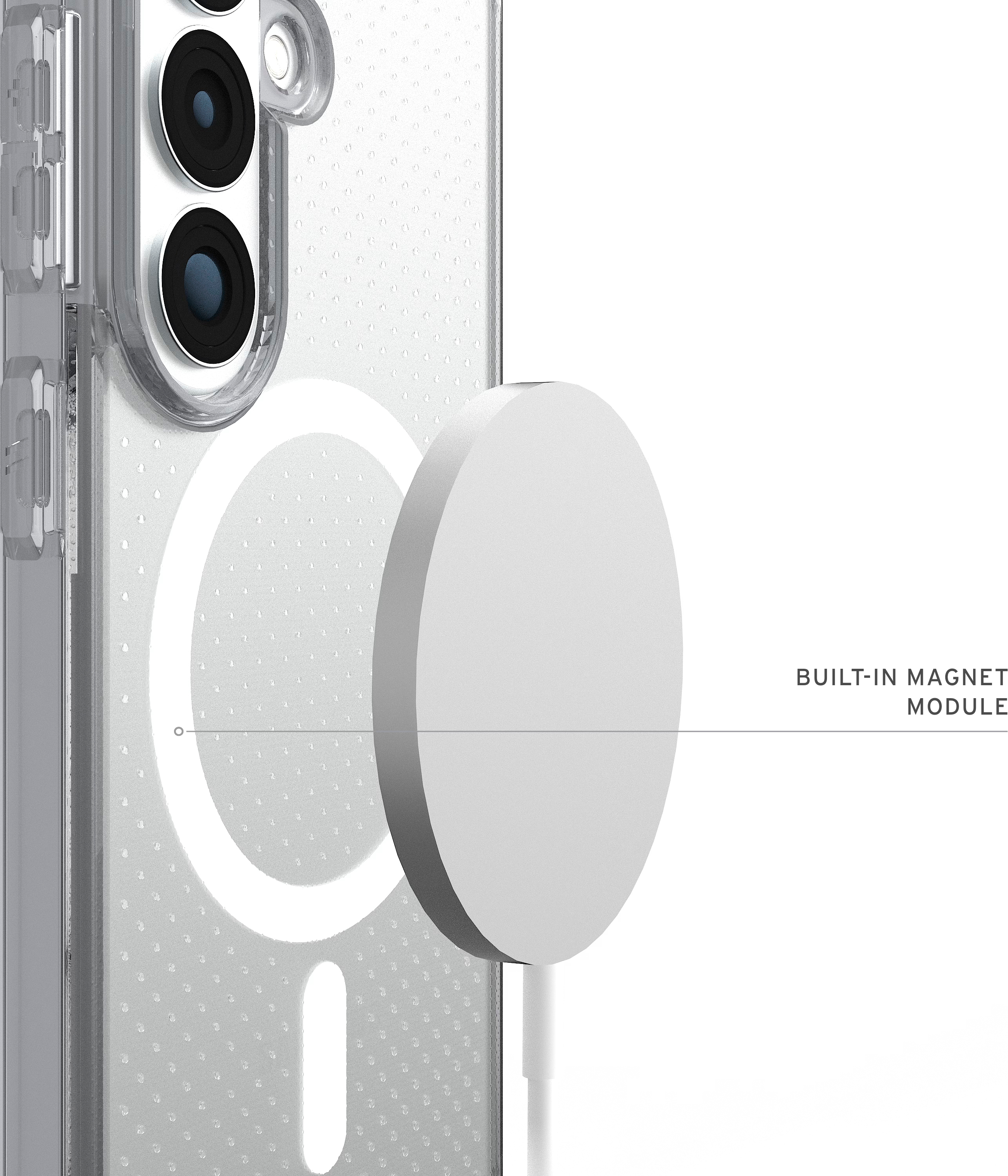 Чехол UAG для Samsung Galaxy S26, Dot with Magnet, Ice/Ash (214549114331) фото 17