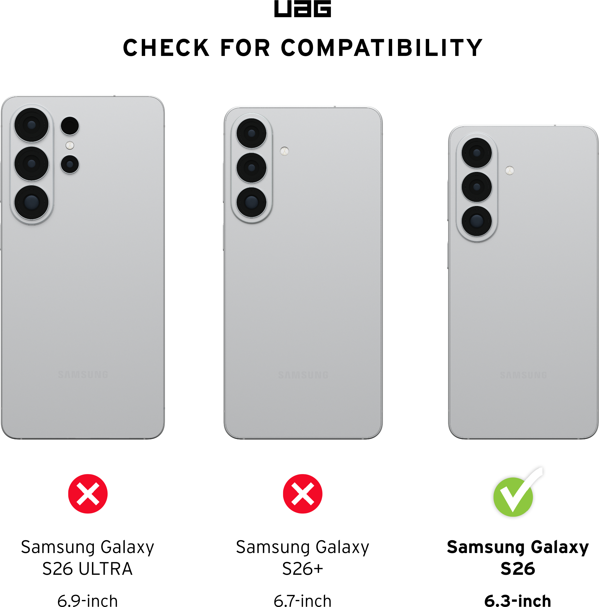 Чохол UAG для Samsung Galaxy S26, Pathfinder Clear with Magnet, Ash/Black (214528113140)фото