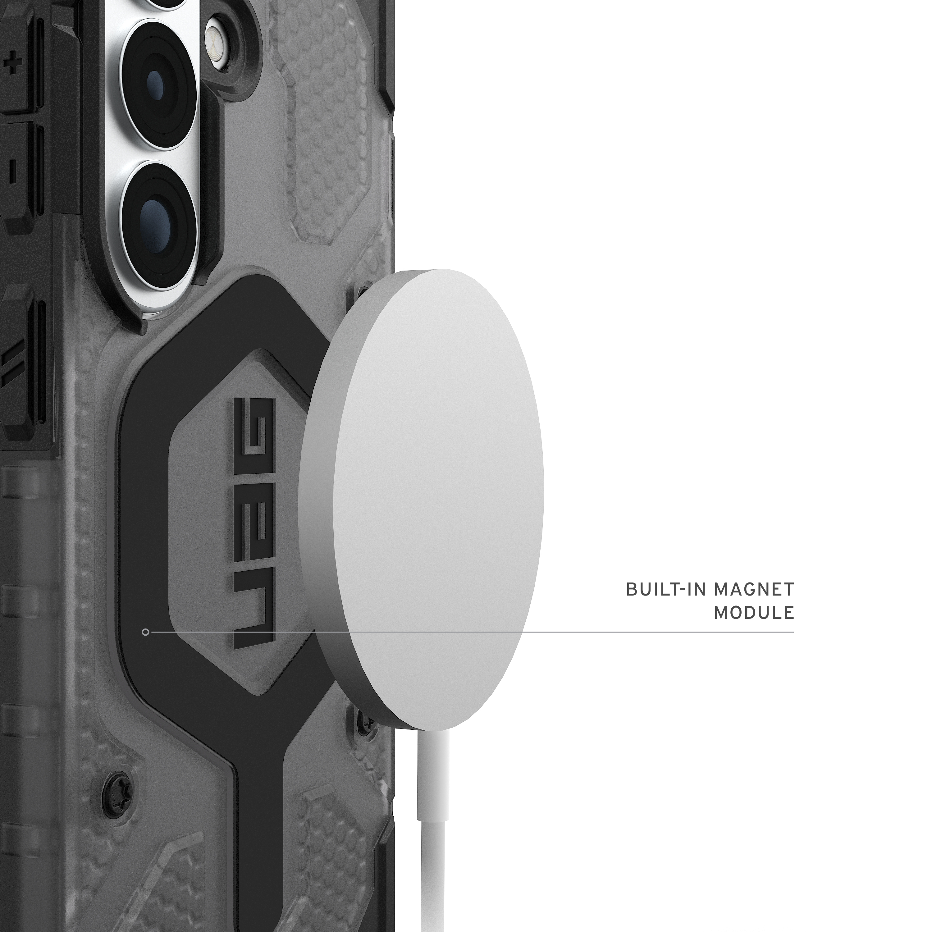 Чохол UAG для Samsung Galaxy S26, Pathfinder Clear with Magnet, Ash/Black (214528113140)фото