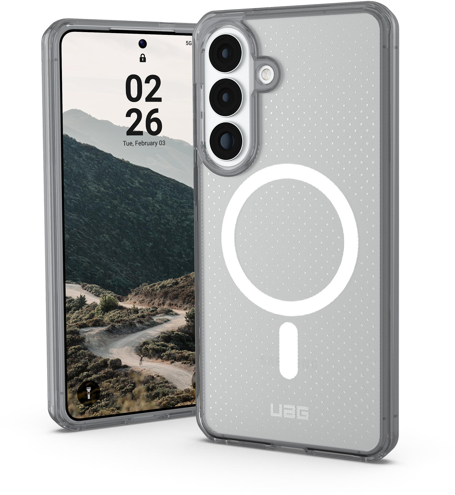 Чехол UAG для Samsung Galaxy S26+, Dot with Magnet, Ice/Ash (214548114331) фото 16