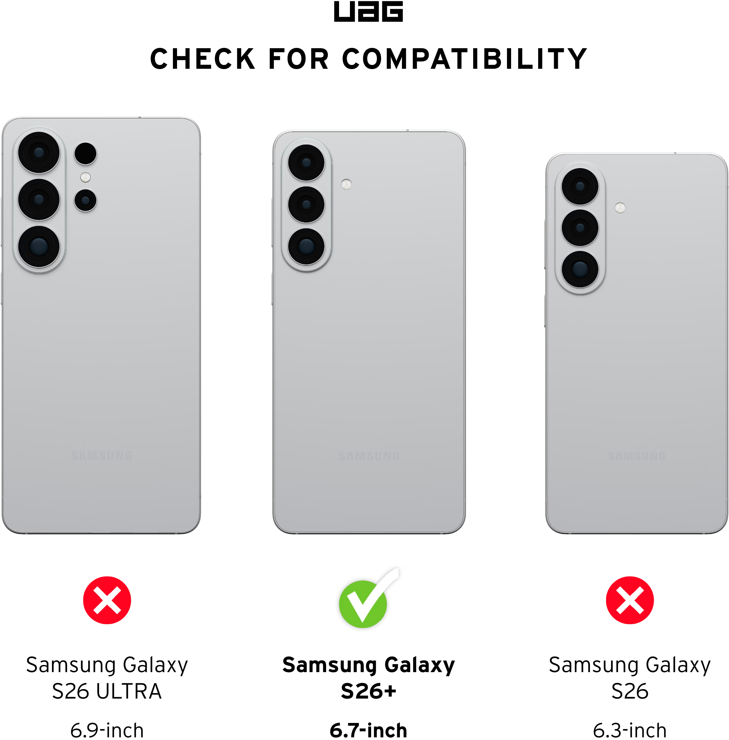 Чехол UAG для Samsung Galaxy S26+, Dot with Magnet, Ice/Ash (214548114331) фото 22