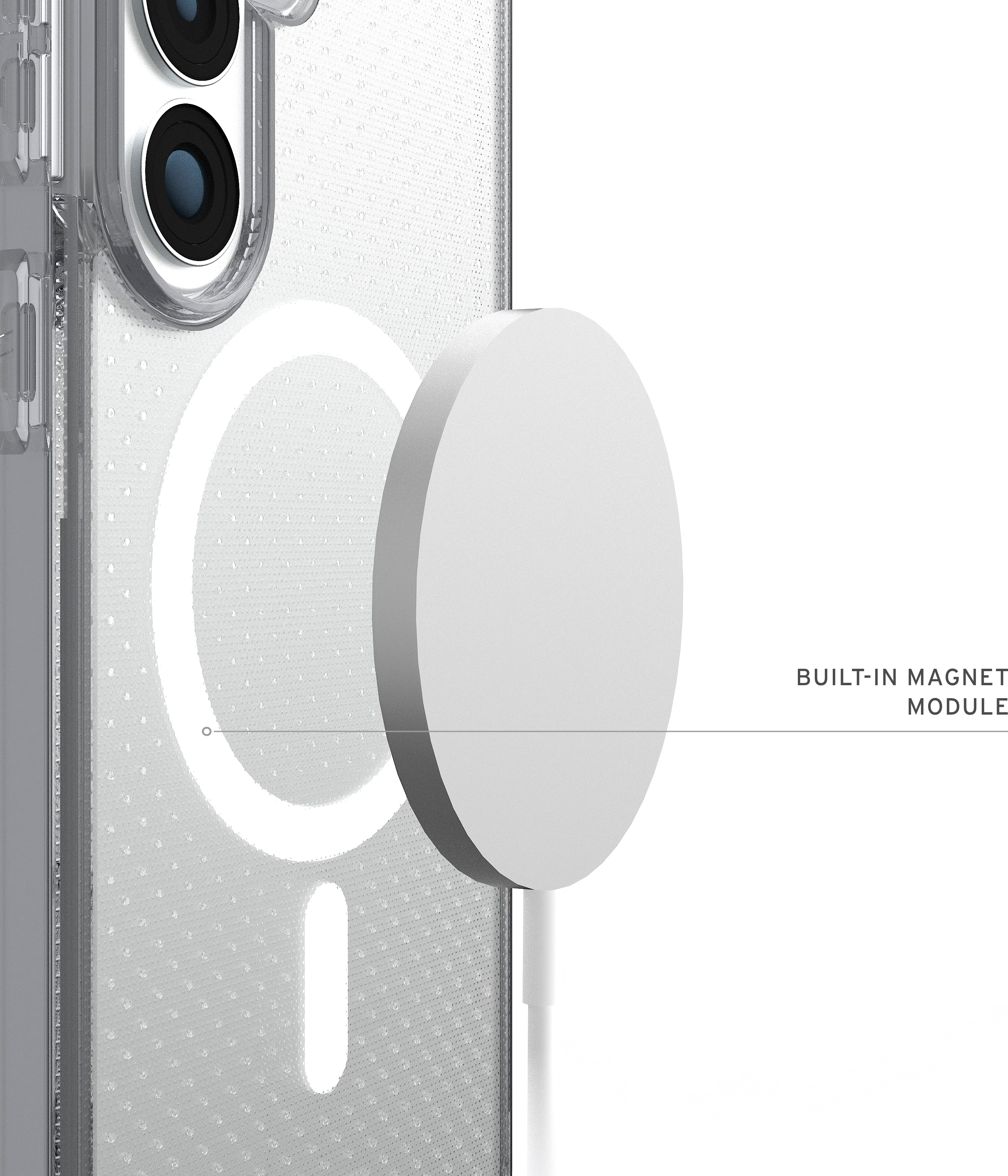 Чехол UAG для Samsung Galaxy S26+, Dot with Magnet, Ice/Ash (214548114331) фото 17