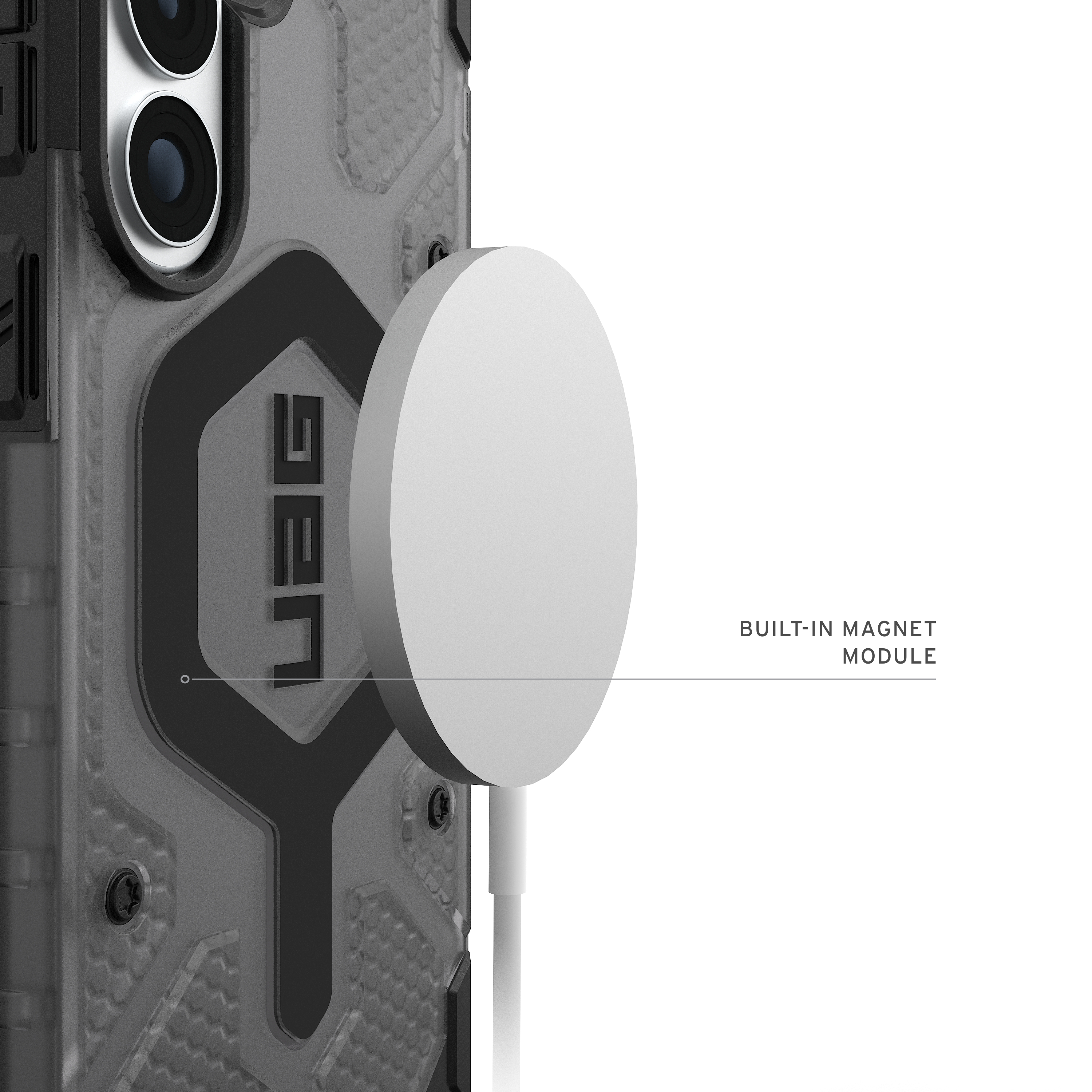 Чехол UAG для Samsung Galaxy S26+, Pathfinder Clear with Magnet, Ash/Black (214527113140) фото 6