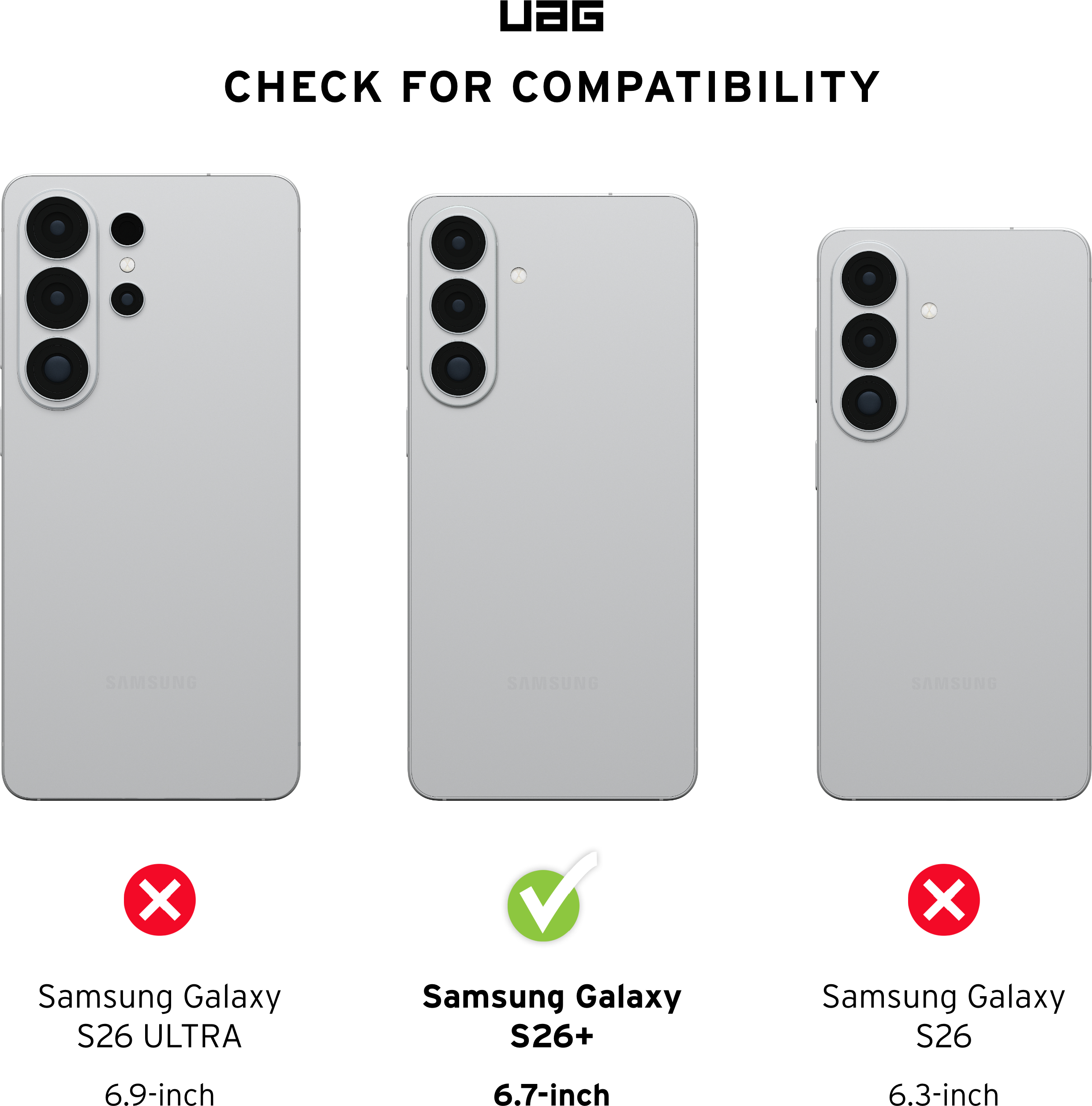 Чехол UAG для Samsung Galaxy S26+, Pathfinder Clear with Magnet, Ash/Black (214527113140) фото 5